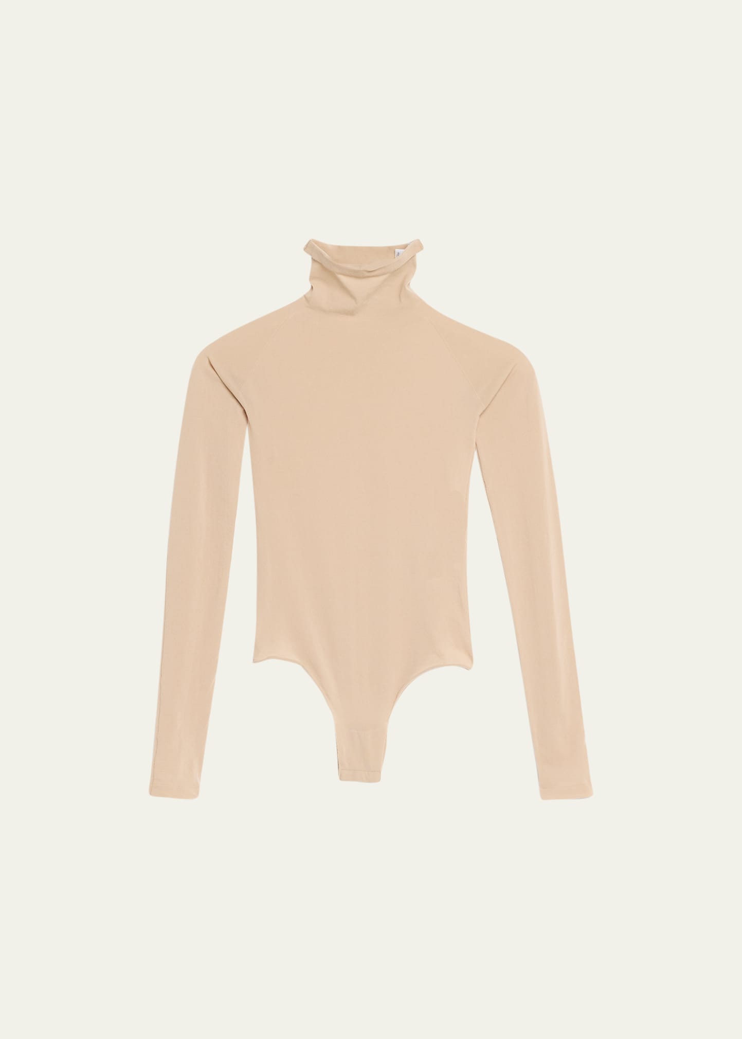 Semi-Sheer Turtleneck Bodysuit