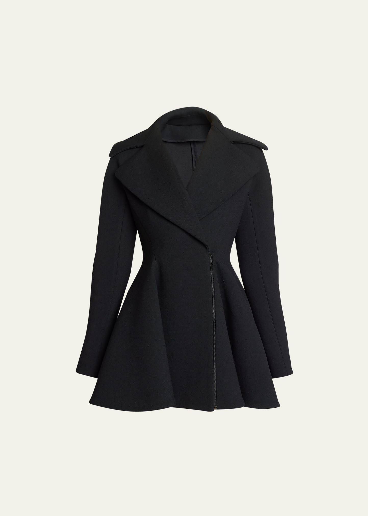 Flared Wool Princess Coat