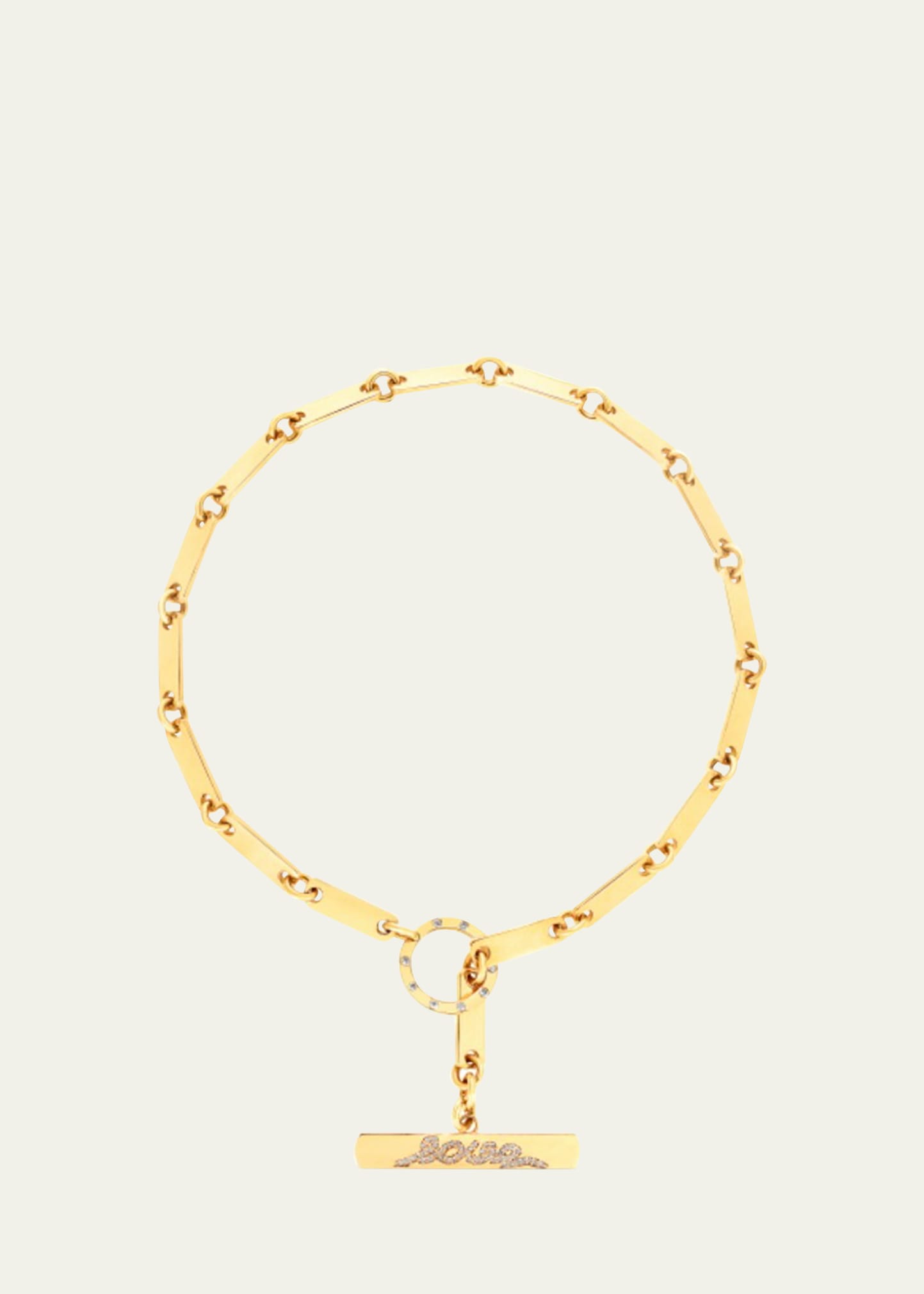 Audrey C. Jewels Love Charm Toggle Necklace In Gold