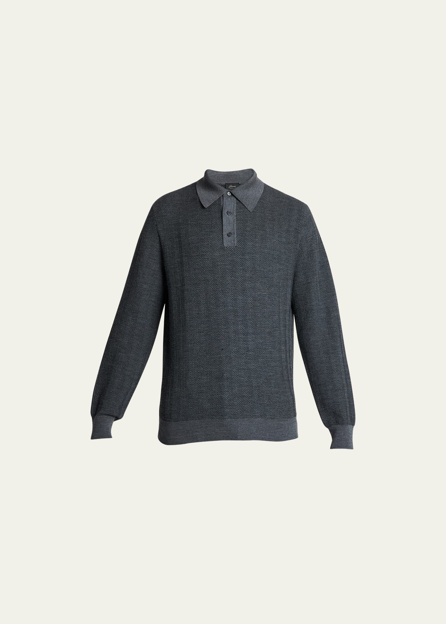 Men's Chevron Polo Sweater