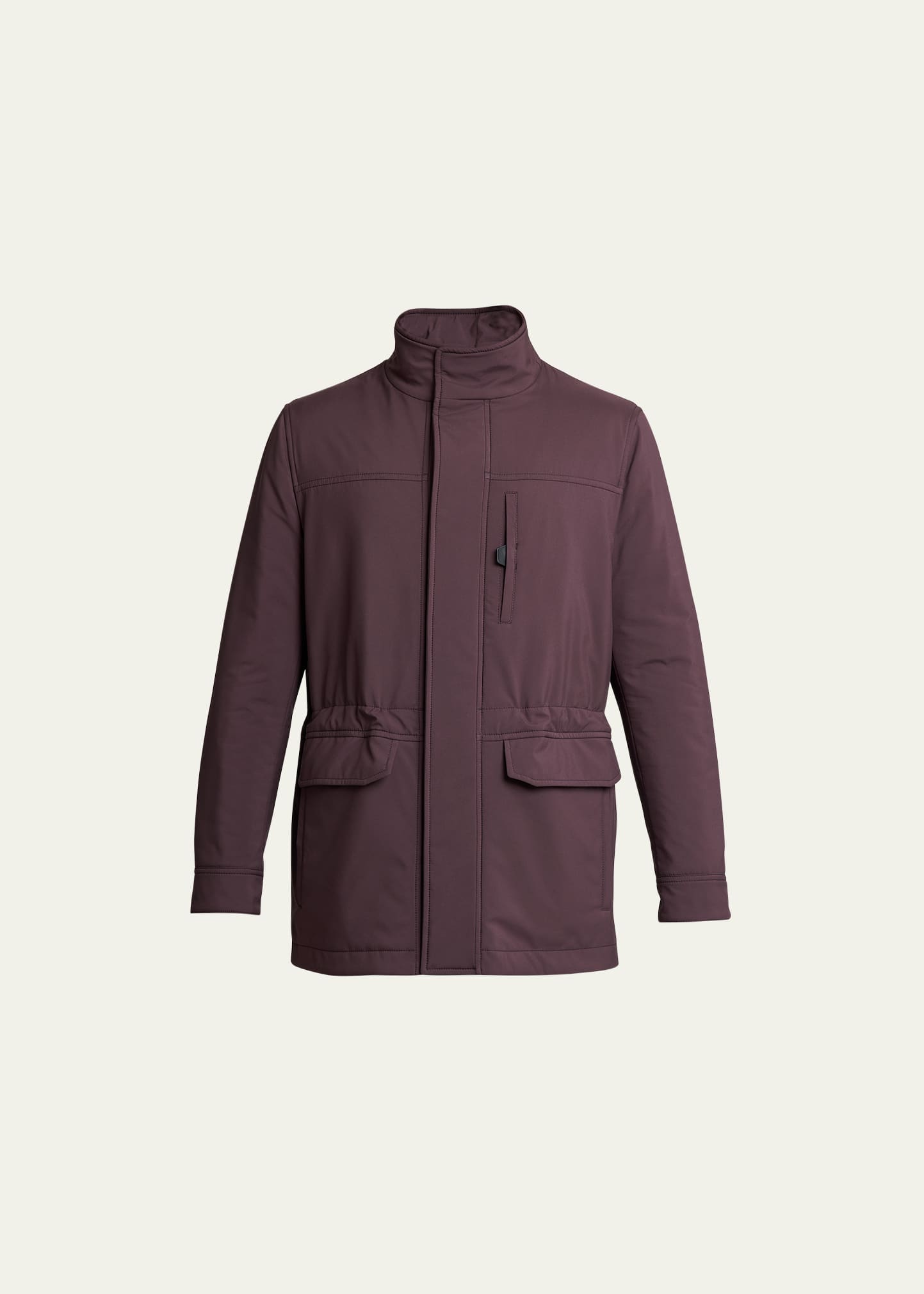Men's Concealed-Zip Field Jacket