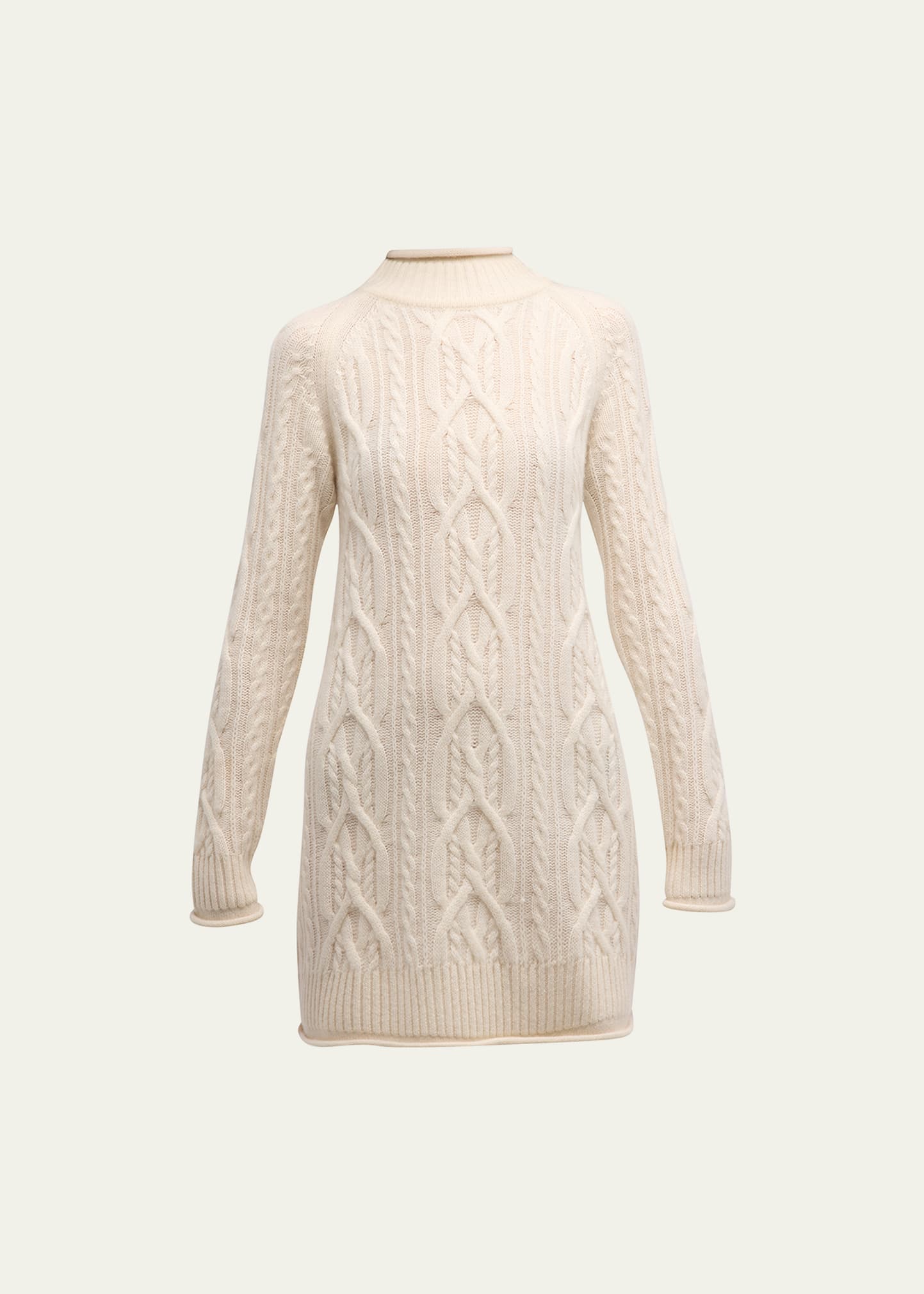 Cashmere Cable-Knit Sweater Dress