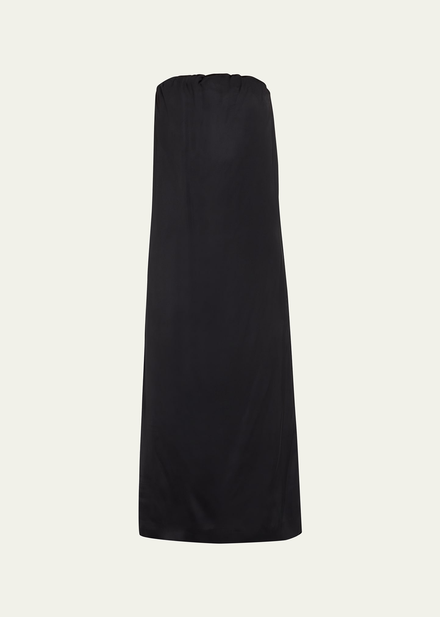 Loulou Studio Siple Strapless Viscose Midi Dress In Black