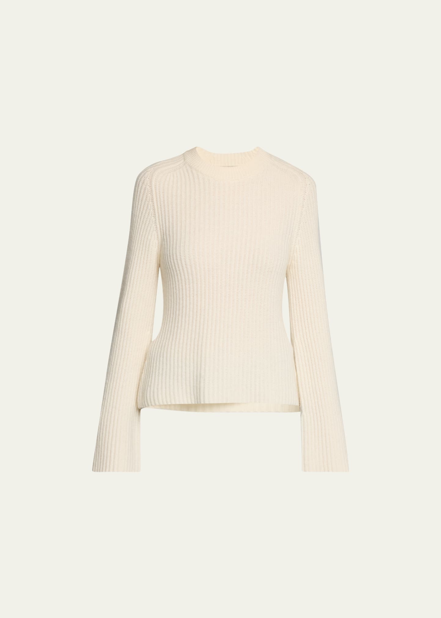 Loulou Studio Kota Ribbed Cashmere Sweater In Ivory