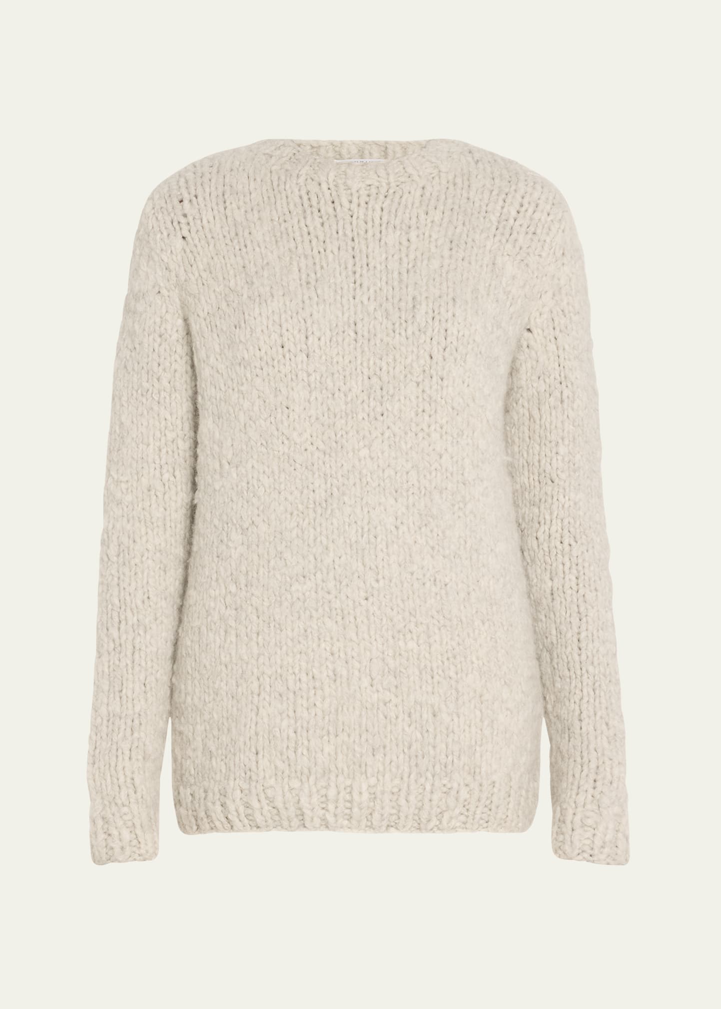 Shop Gabriela Hearst Lawrence Cashmere Crewneck Sweater In Heather Grey