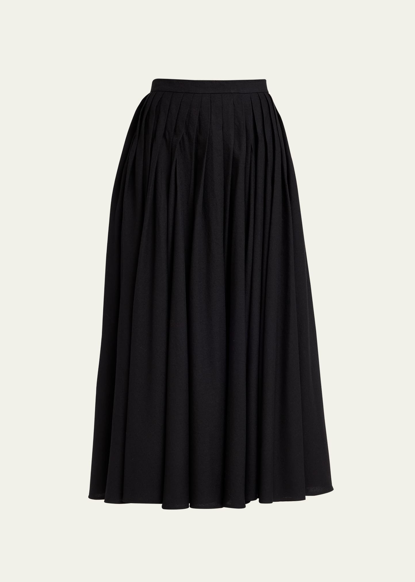 Full Pleated Wool Skirt