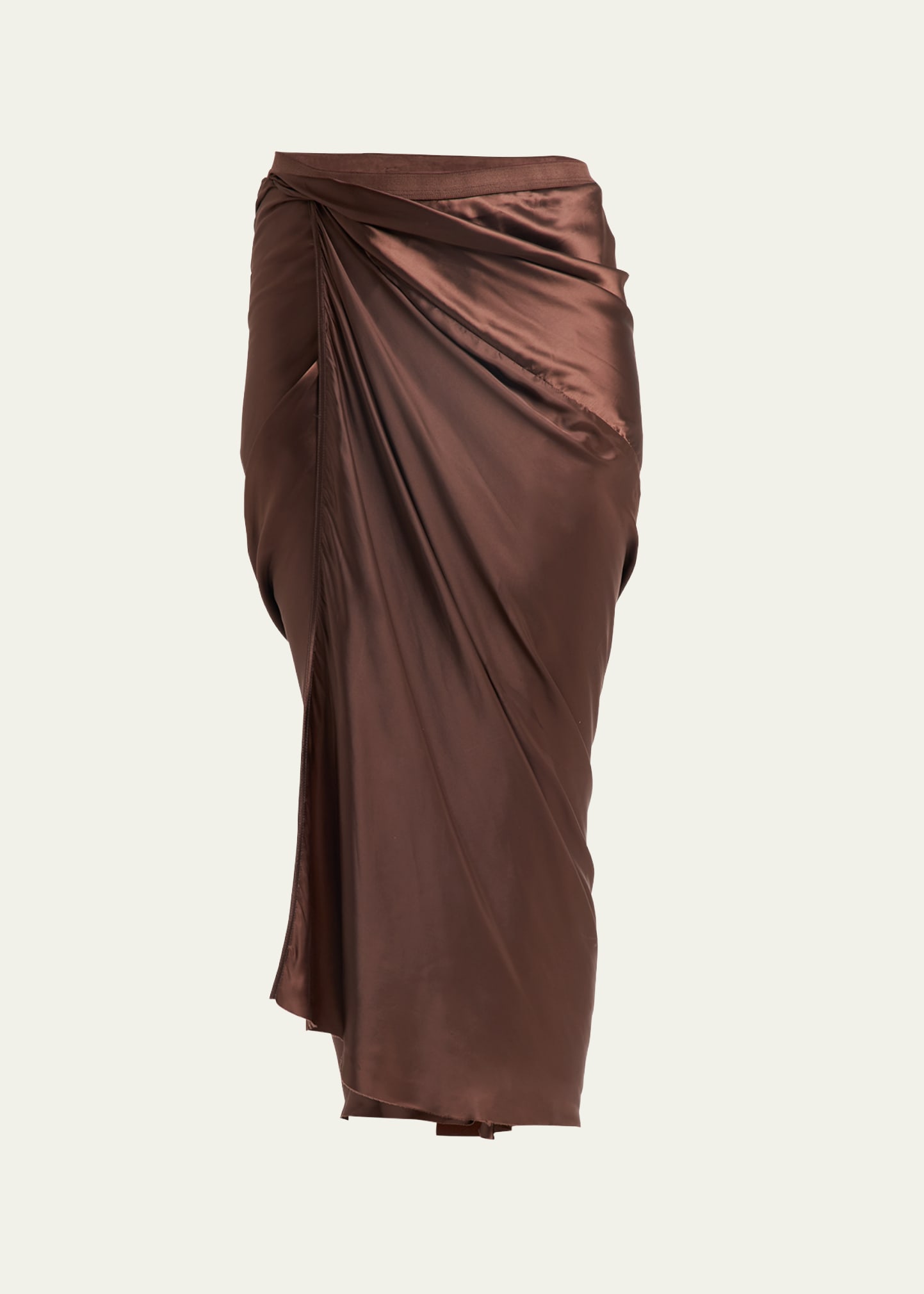 Drape Wrap Midi Skirt