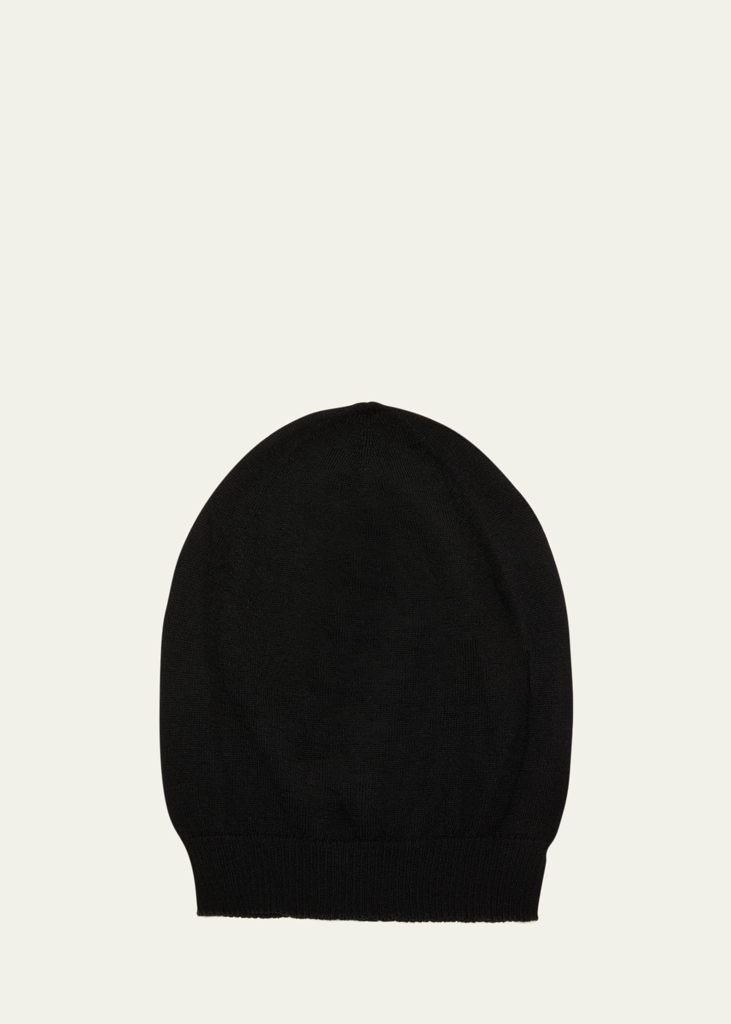 Shop Rick Owens Ribbed Wool Beanie Hat In Black