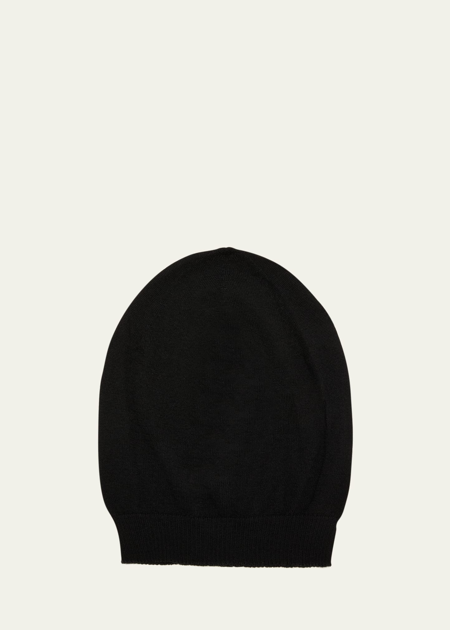 Ribbed Wool Beanie Hat