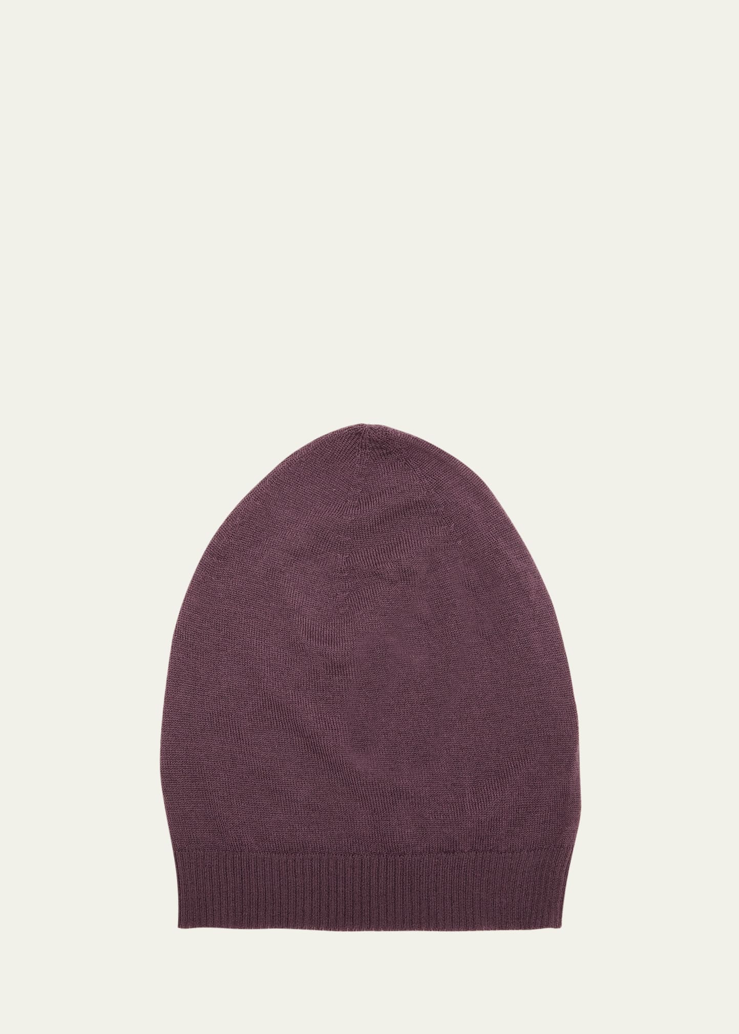 Ribbed Wool Beanie Hat