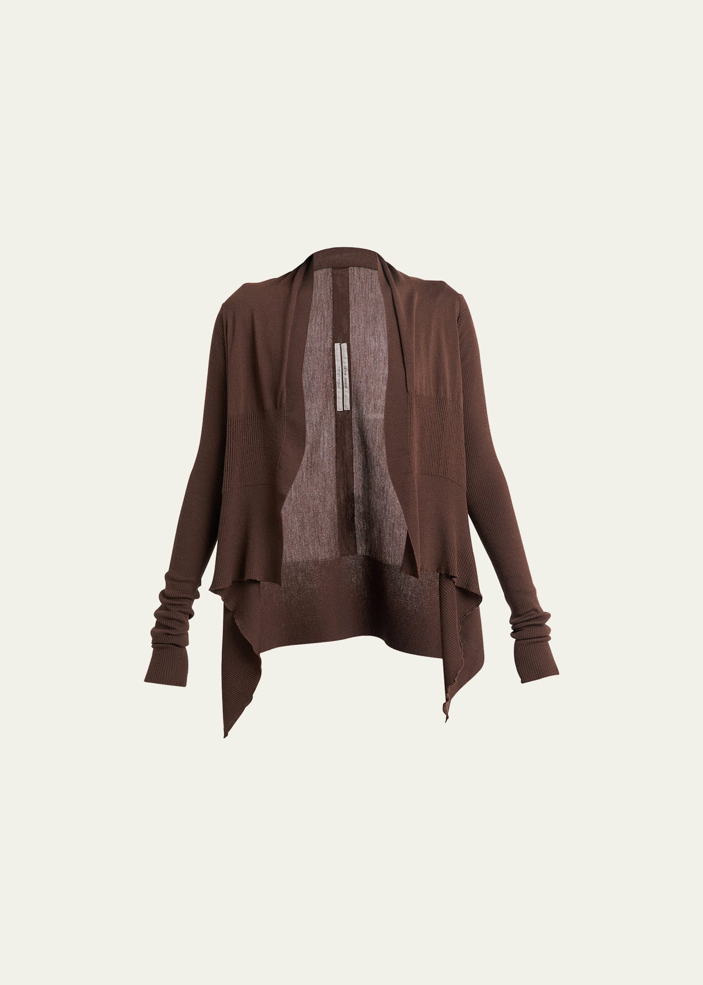 Short Wrap Wool Asymmetric Open Cardigan