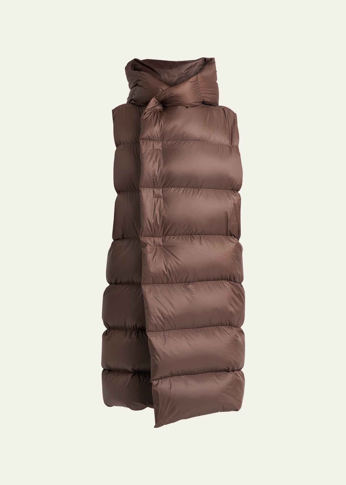 Long Hooded Puffer Vest