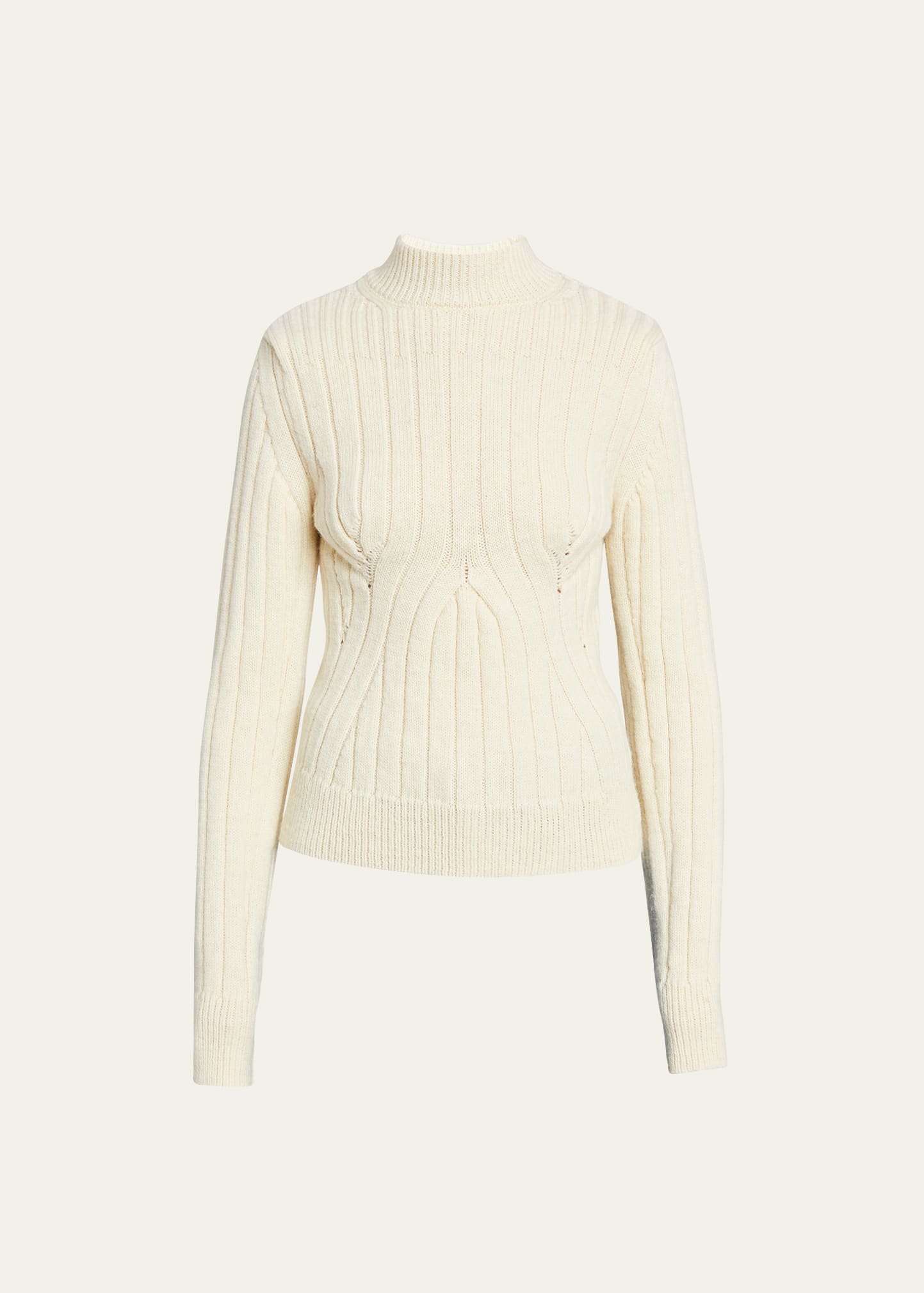 Tenerife Mock-Neck Wool Sweater