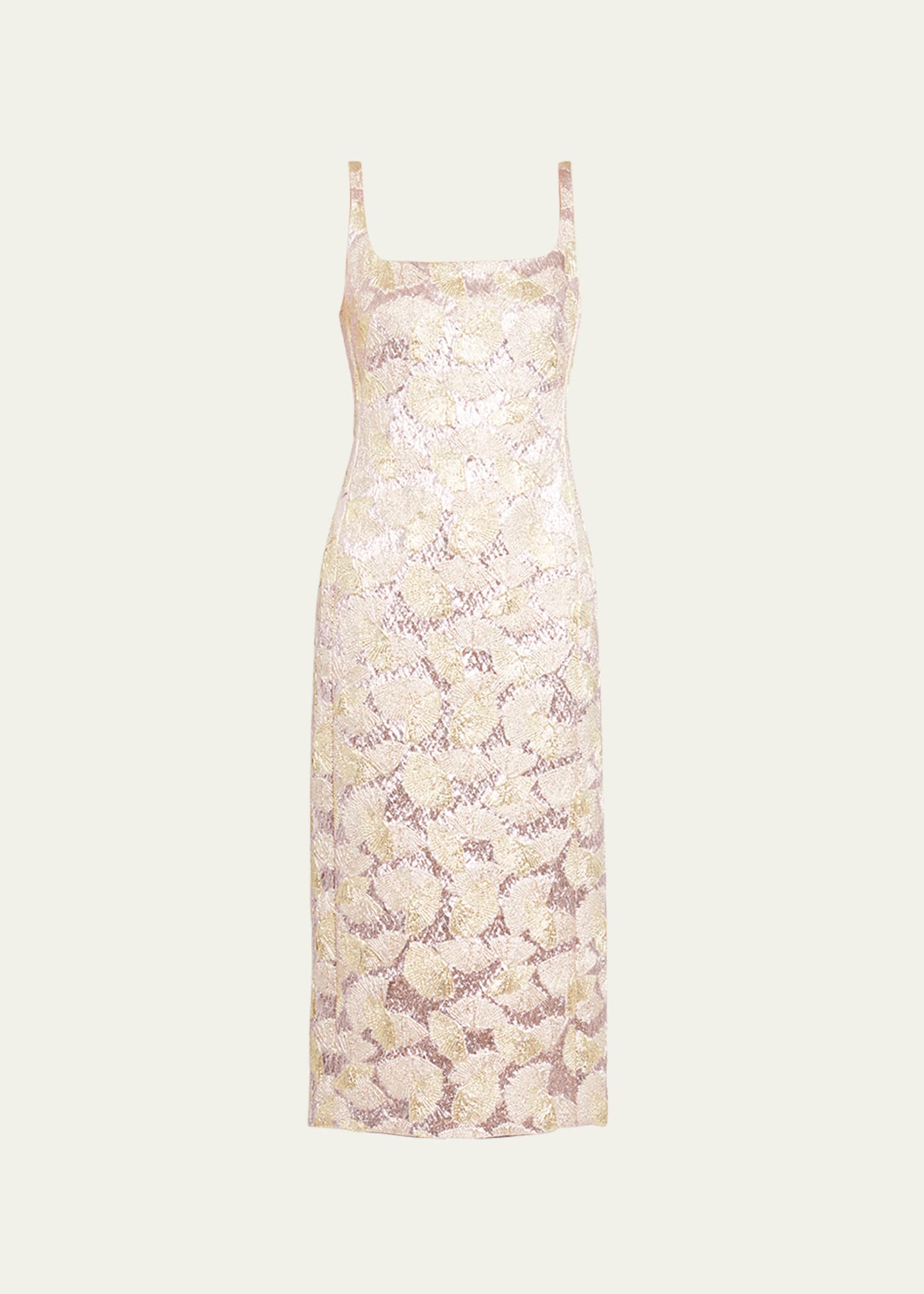 dries van noten gold dress Dries Van Noten Embellished Backless Maxi Dress main image 1