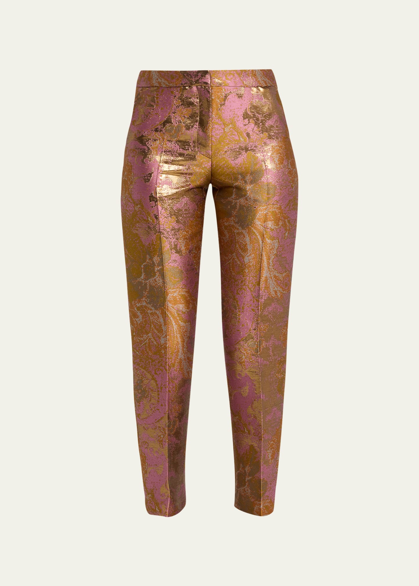 Poumas Jacquard Straight-Leg Pants