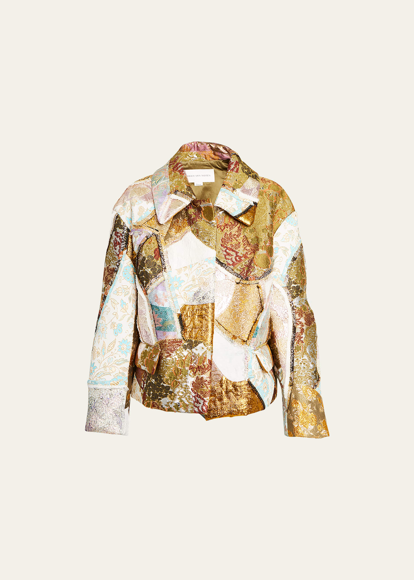 Vondi Embroidered Patchwork Shirt Jacket