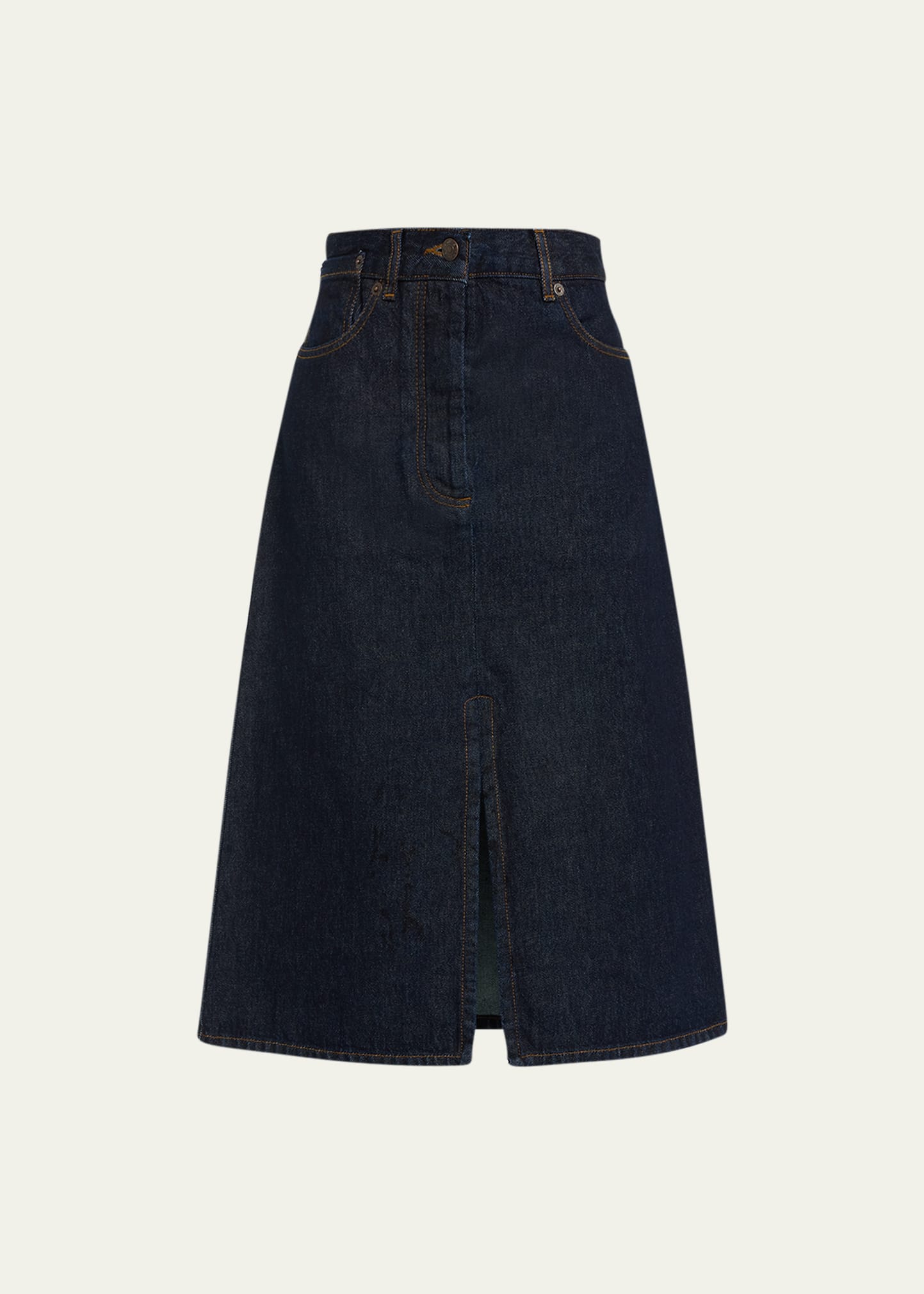 DRIES VAN NOTEN SHEA DENIM MIDI SKIRT