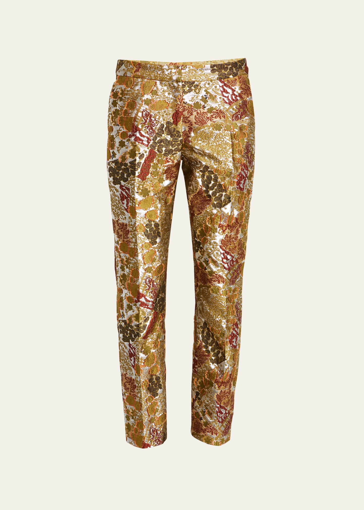 DRIES VAN NOTEN POUMAS FLORAL JACQUARD PANTS