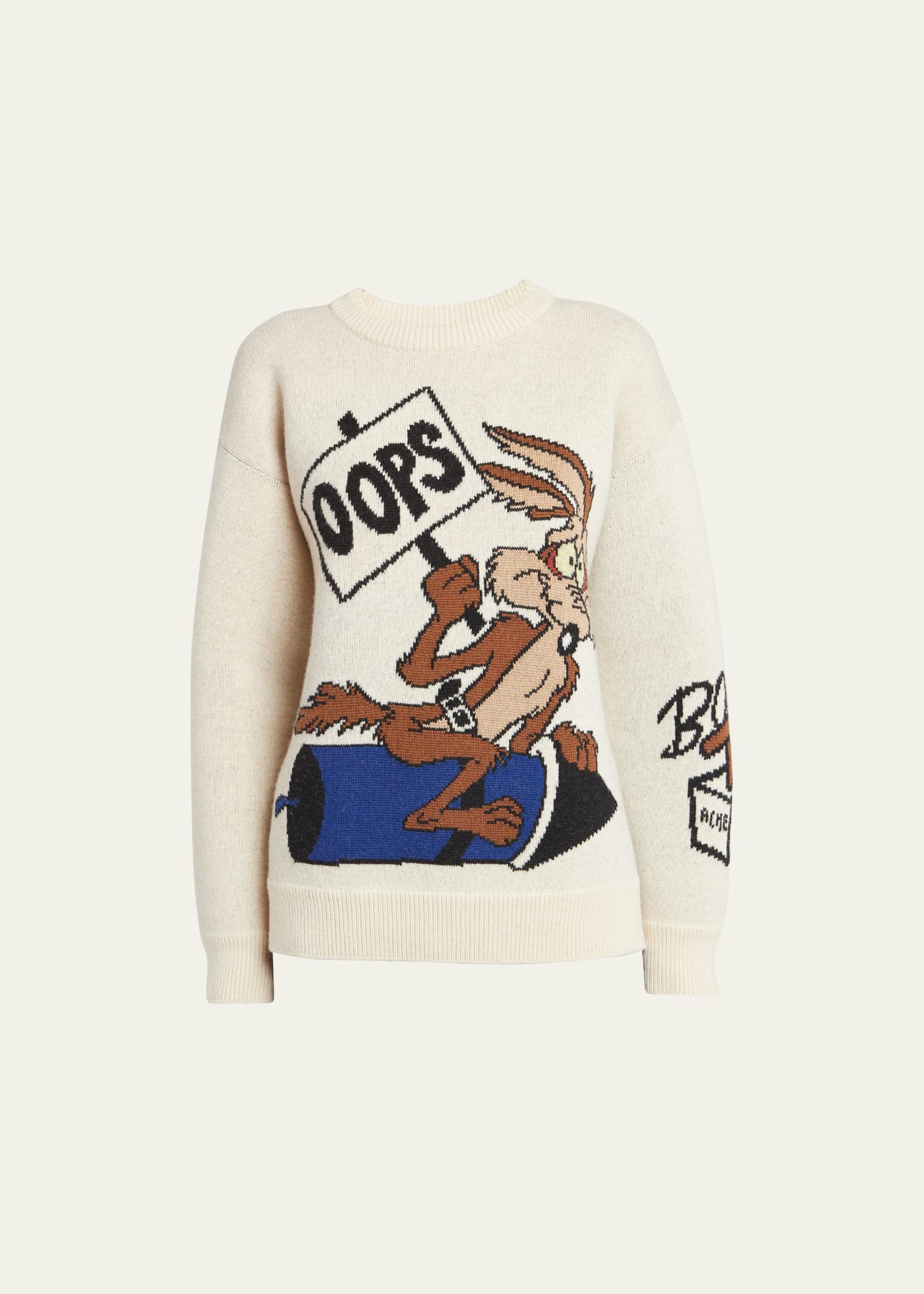 Wile E. Coyote and the Road Runner Wool Jacquard Sweater