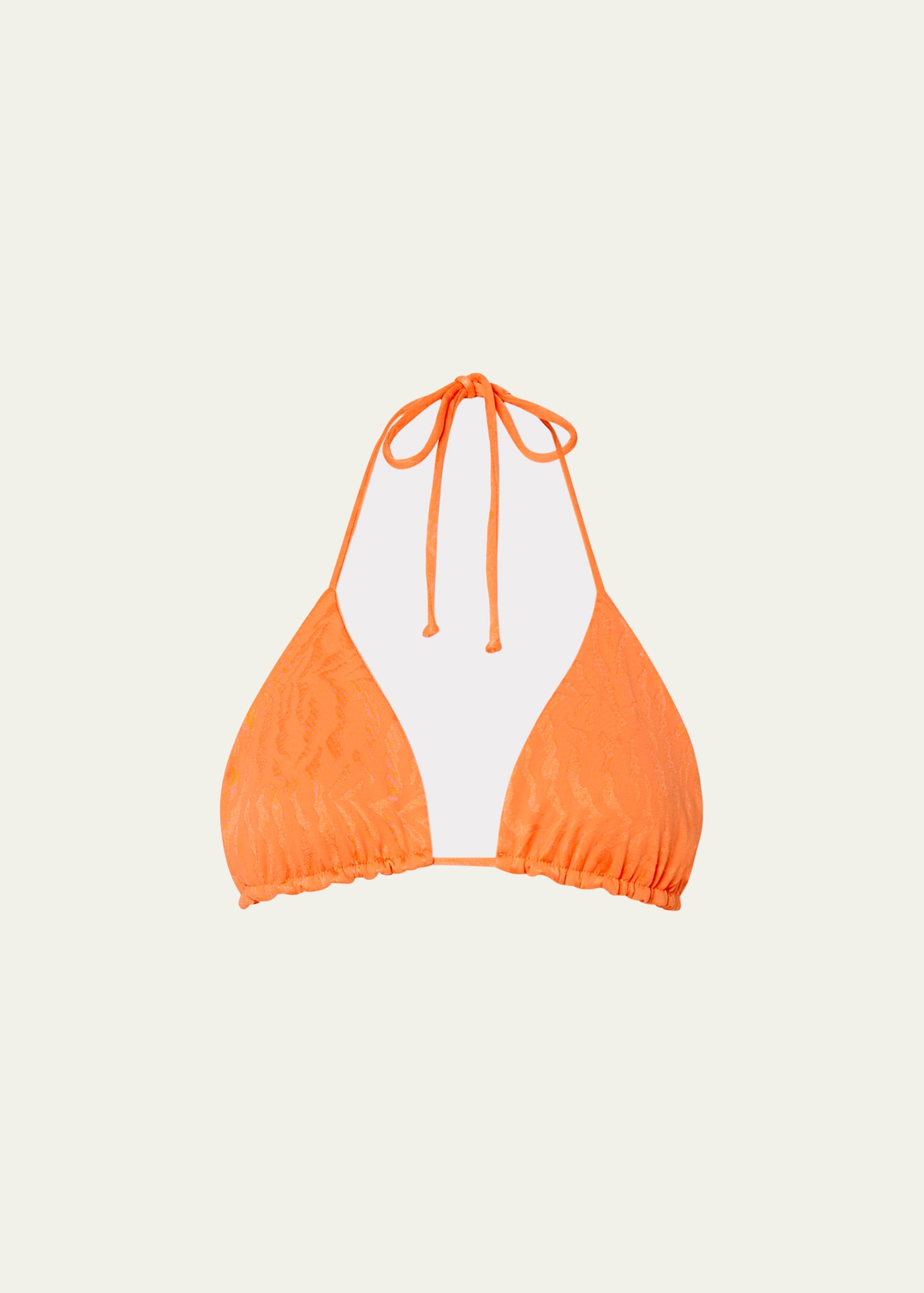 Milly Cabana Ojal Tiger Jacquard Triangle Bikini Top
