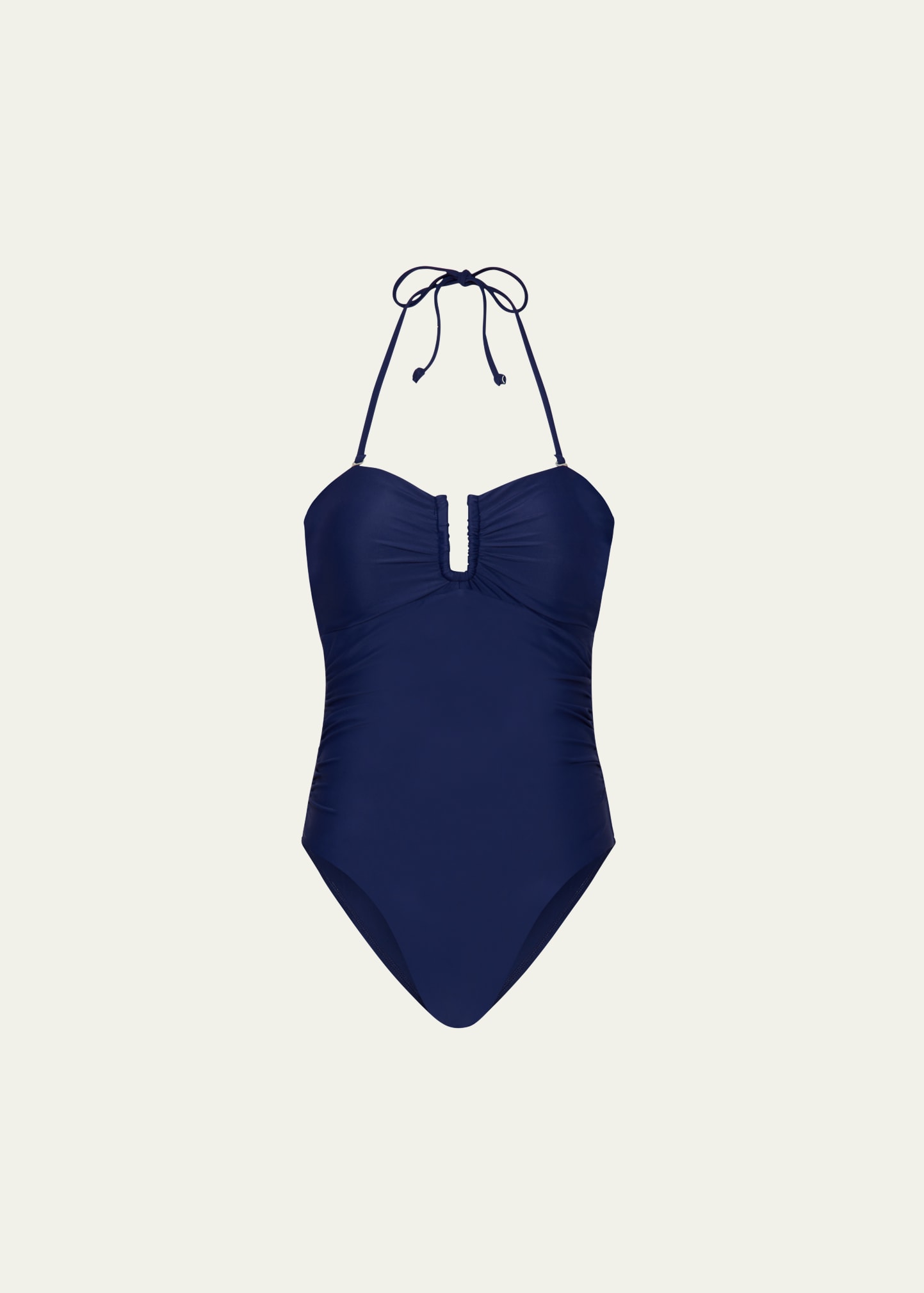 Randi Shiny Solid One-Piece Swimsuit