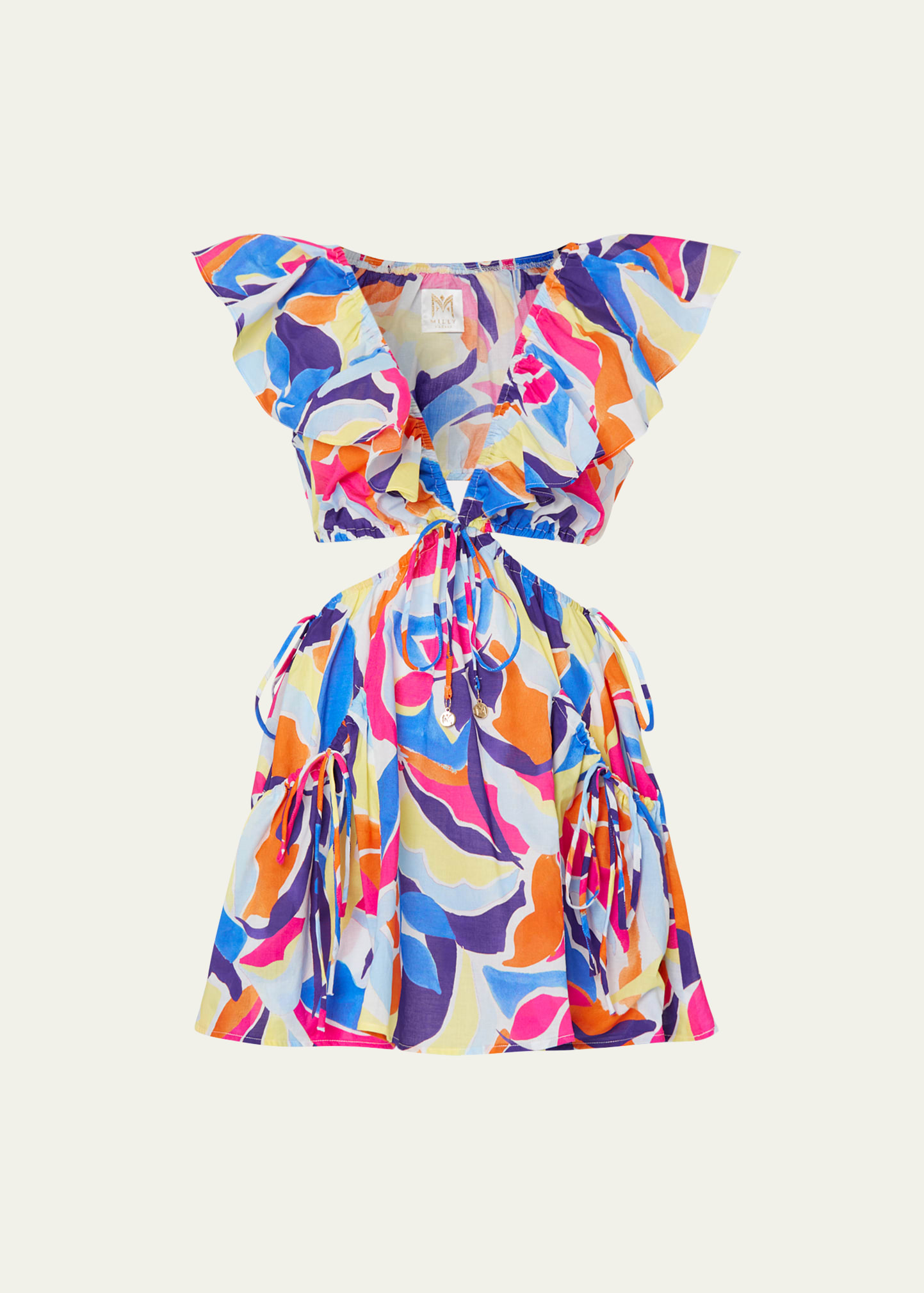 Delilah Painted Bloom Cutout Mini Dress