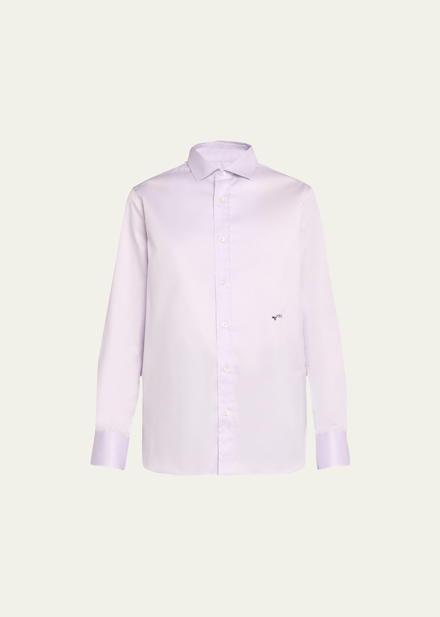 Hommegirls Classic Button Down Shirt In Bg Lavender