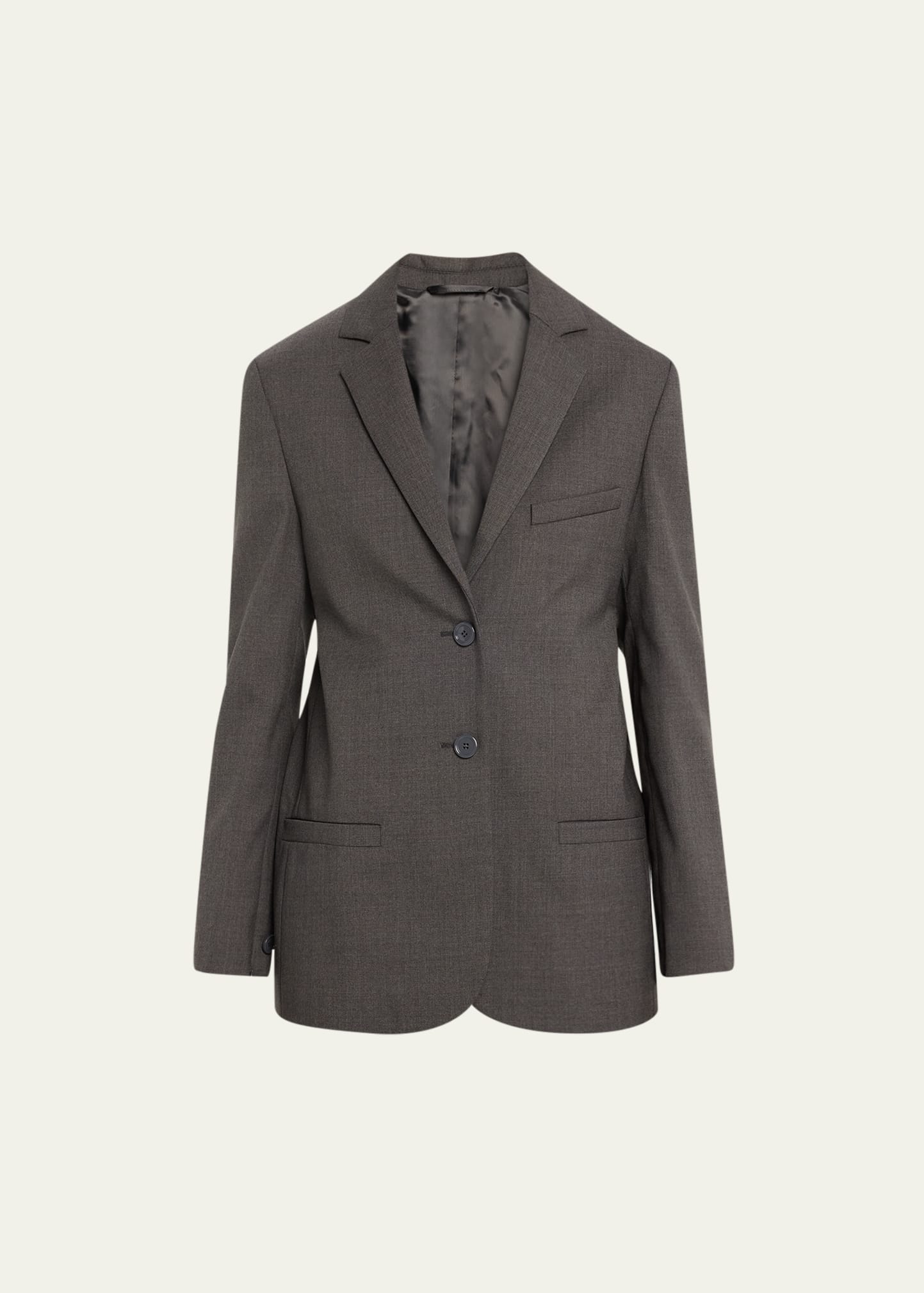 COURRÈGES STRAP WOOL TAILORED BLAZER