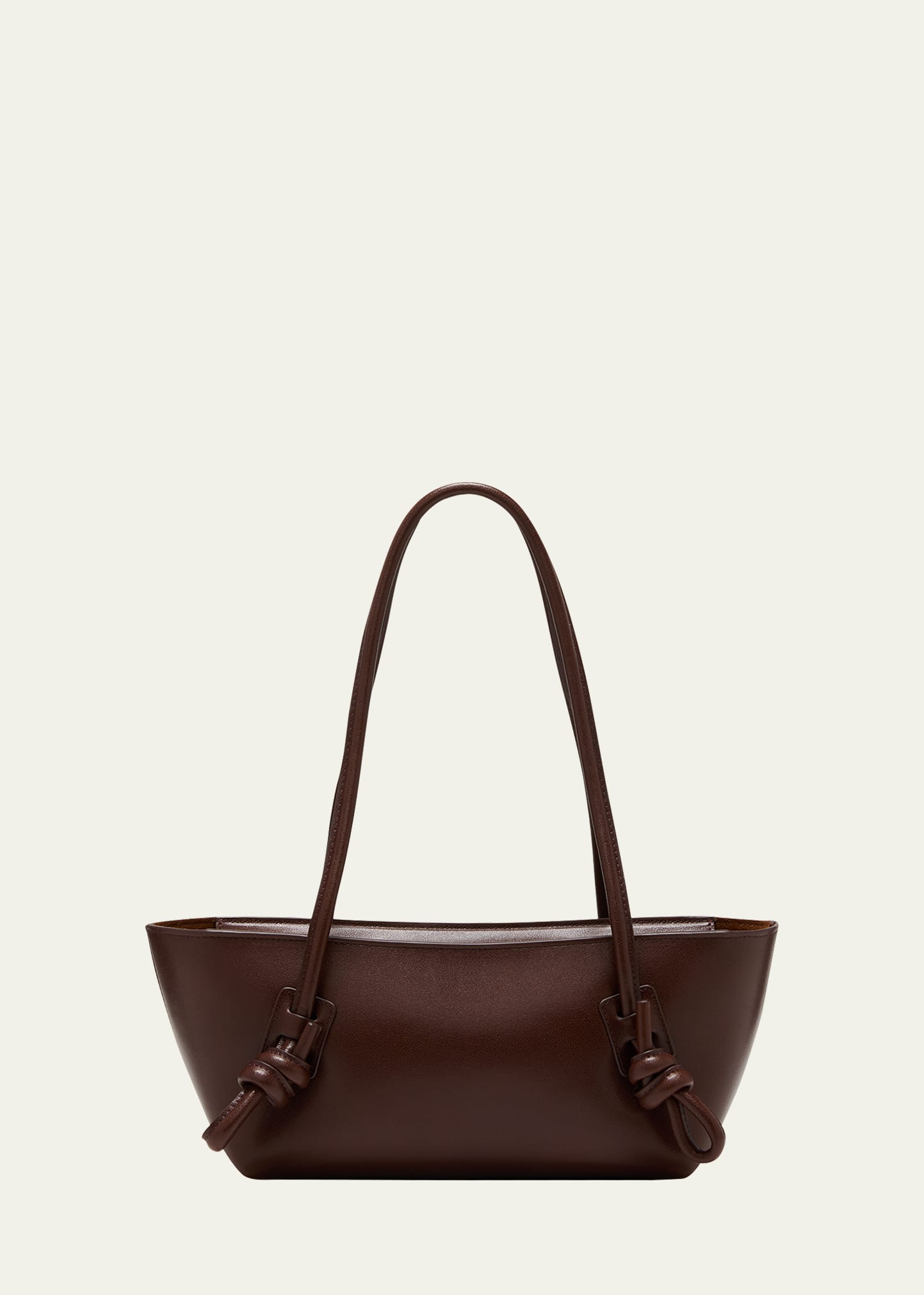 Shop Hereu Fleca Knot Leather Shoulder Bag In Chestnut
