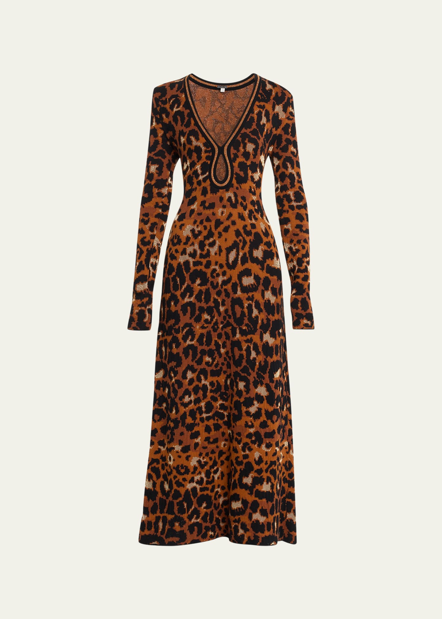 Johanna Ortiz Amur Leopard Midi Dress In Leopard