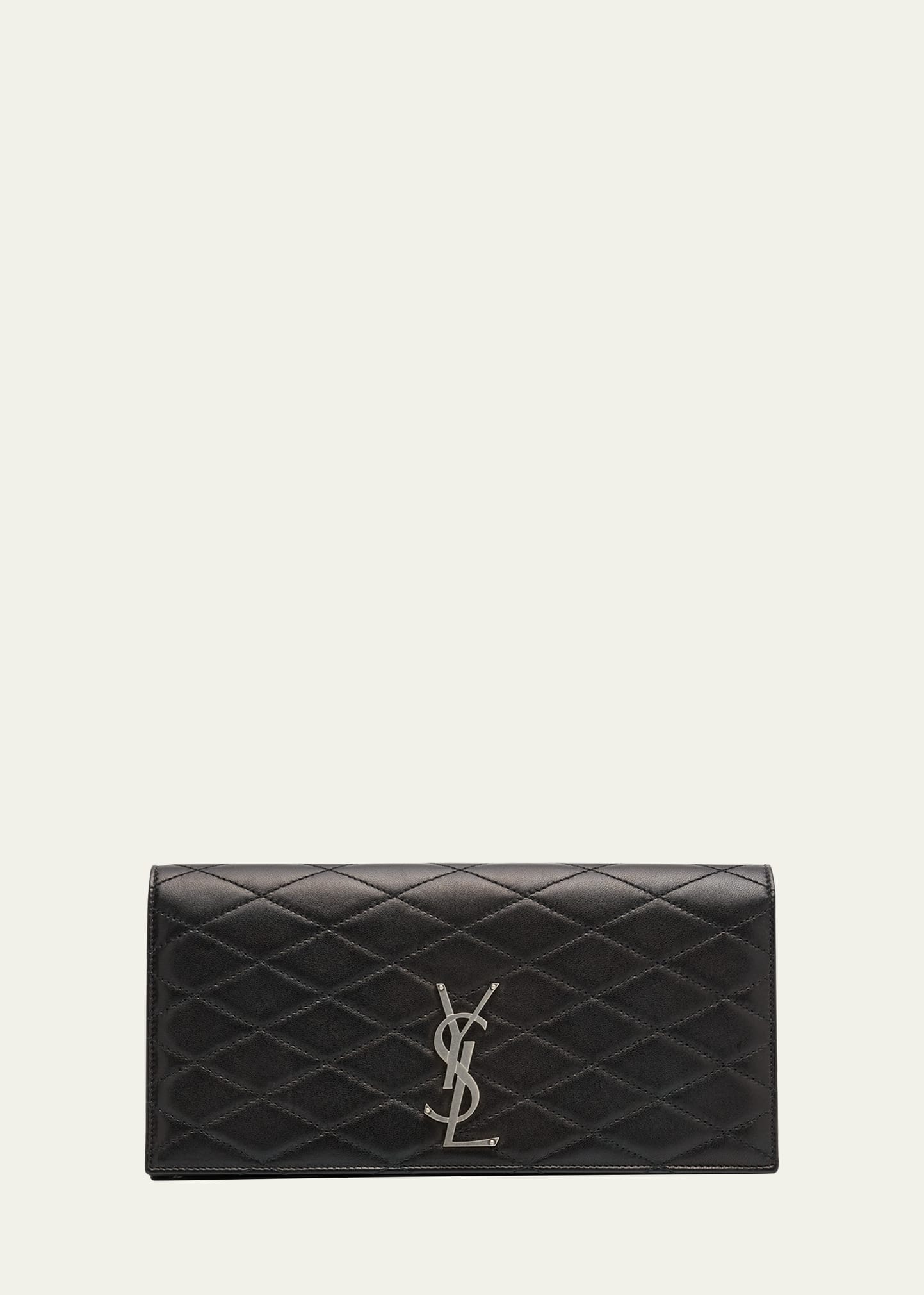 Kate YSL Clutch in Quilted Smooth Leather