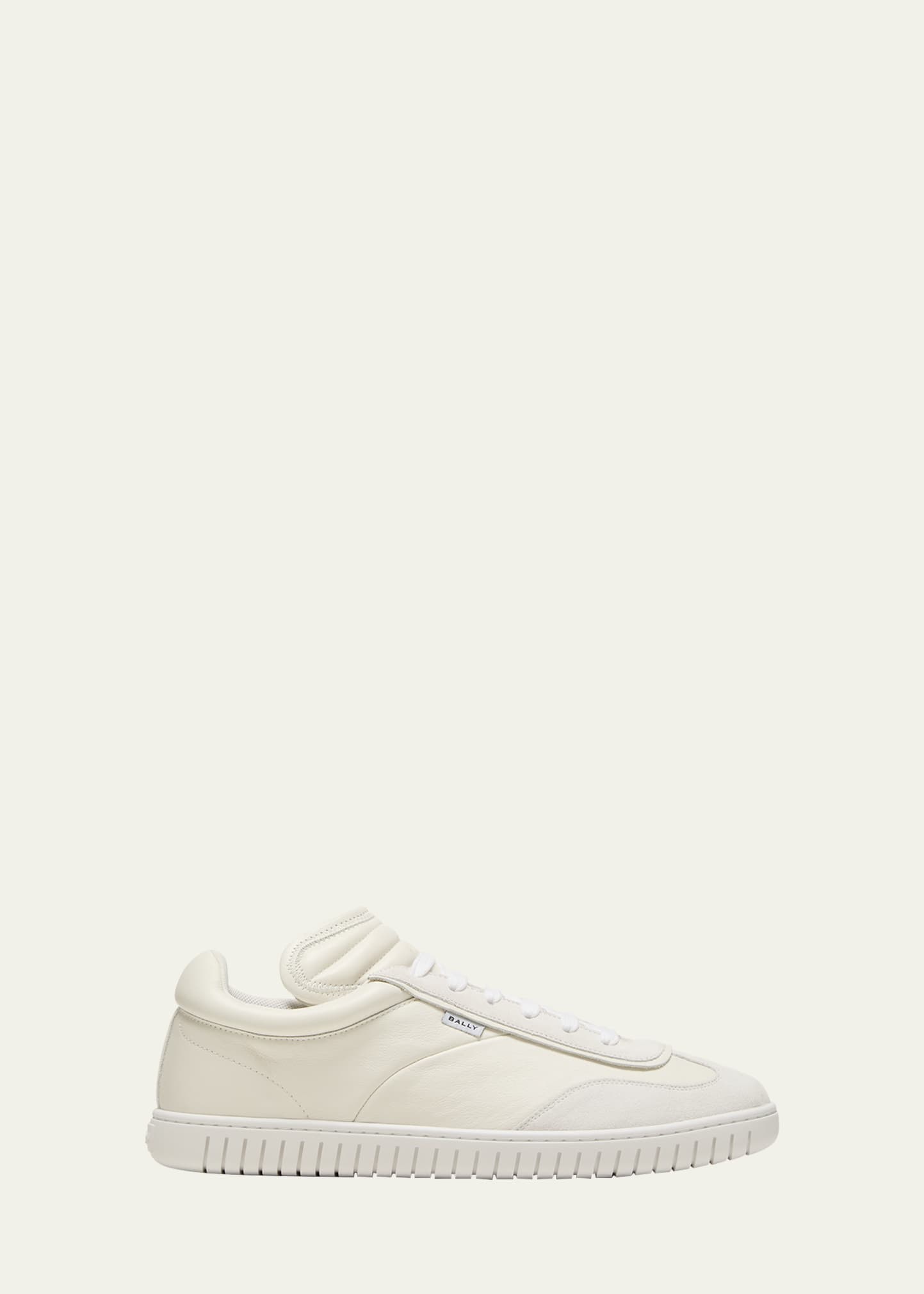 Bally Men's Parrel Leather Low-top Sneakers In White