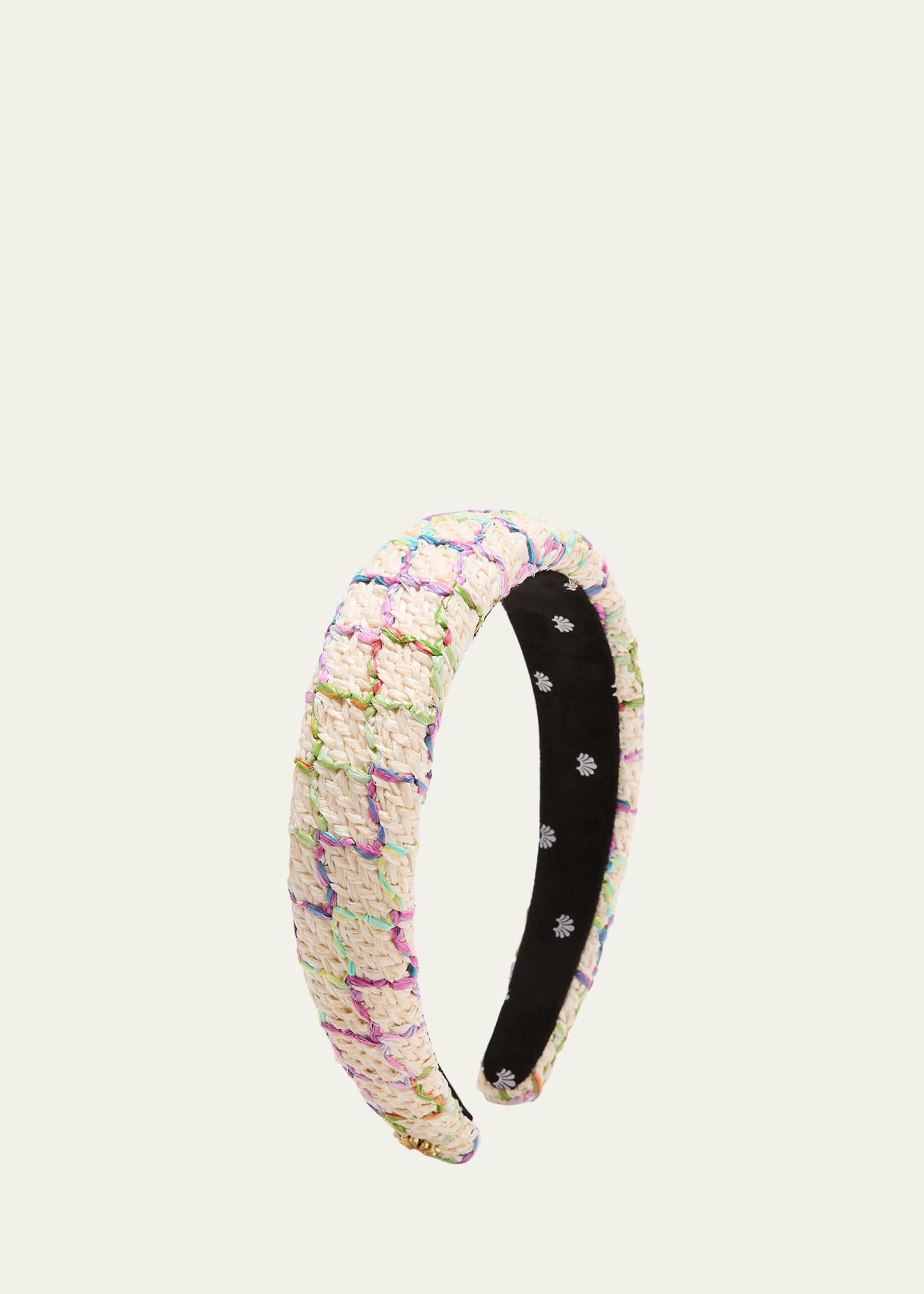 Lele Sadoughi Alice Multicolor Woven Headband In Mermaid Rainbow