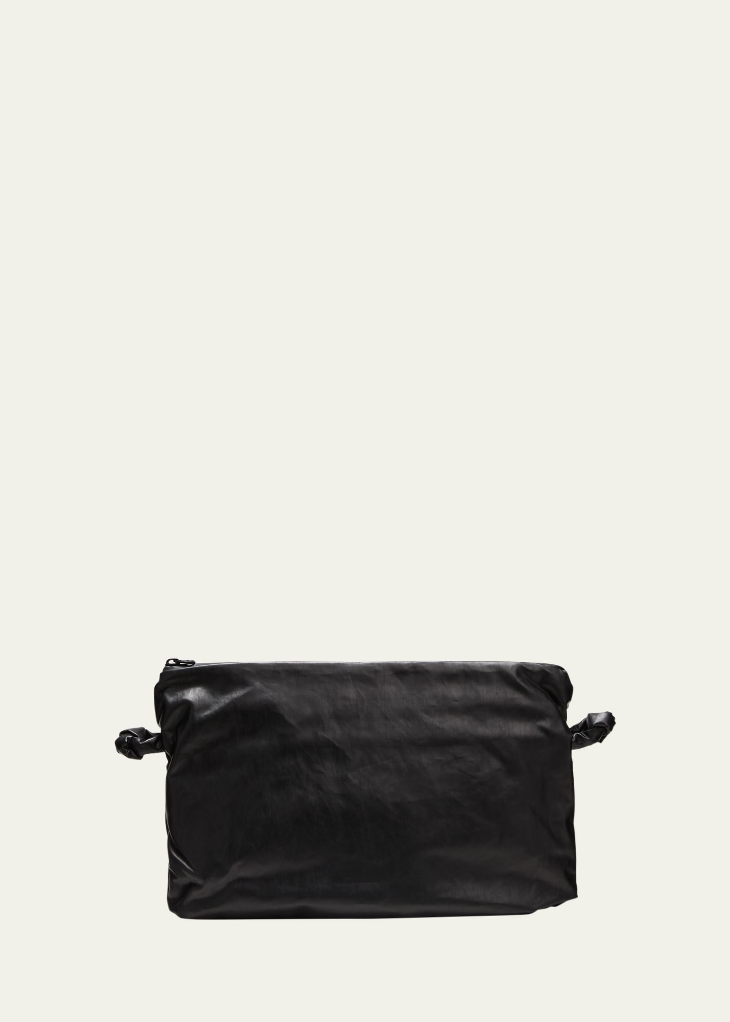 Kassl Knot Oil Pouch Clutch Bag In Black