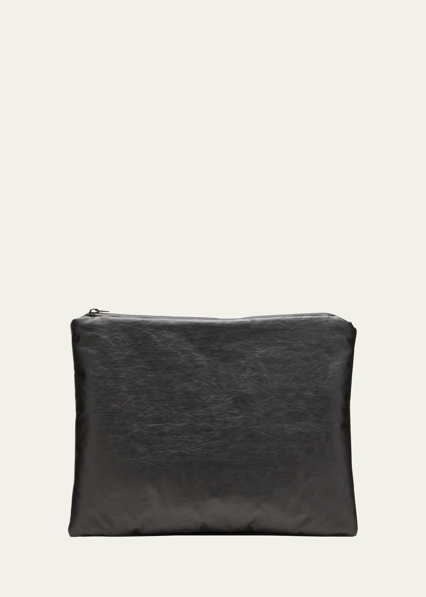 Kassl Zip Faux-leather Clutch Bag In Black