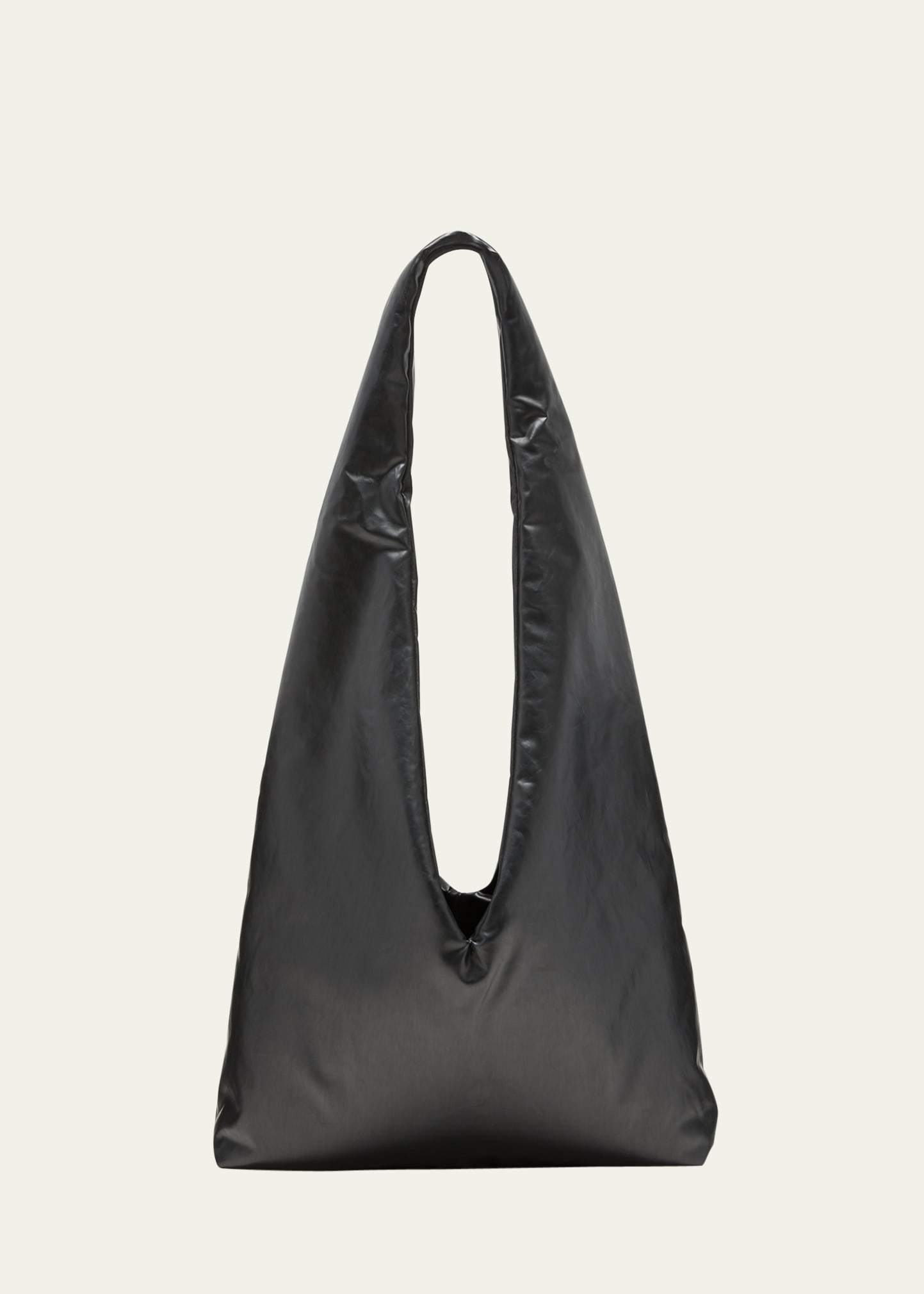 Kassl Anchor Medium Faux-leather Shoulder Bag In Black
