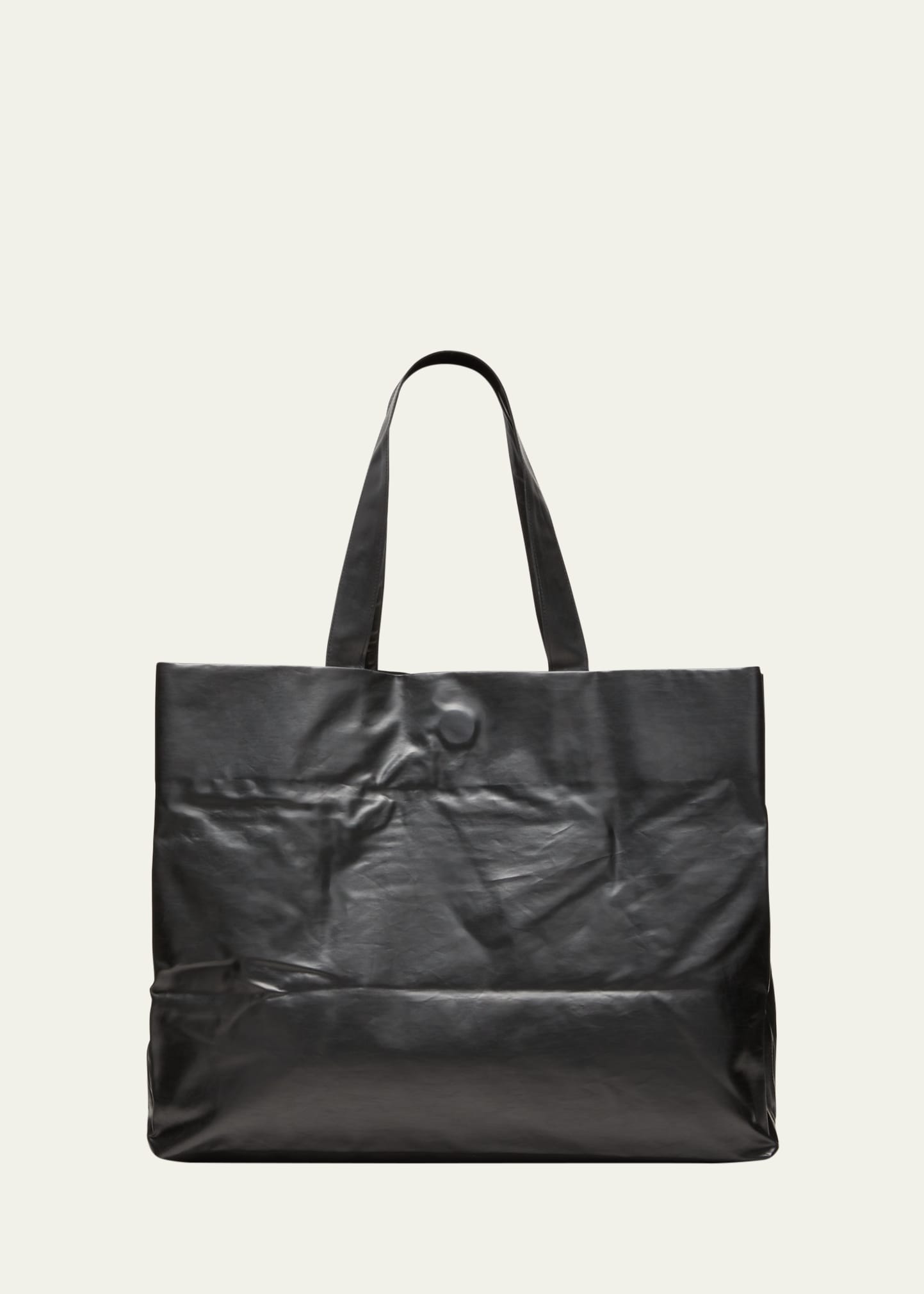 Kassl Faux-leather Shopper Tote Bag In Black