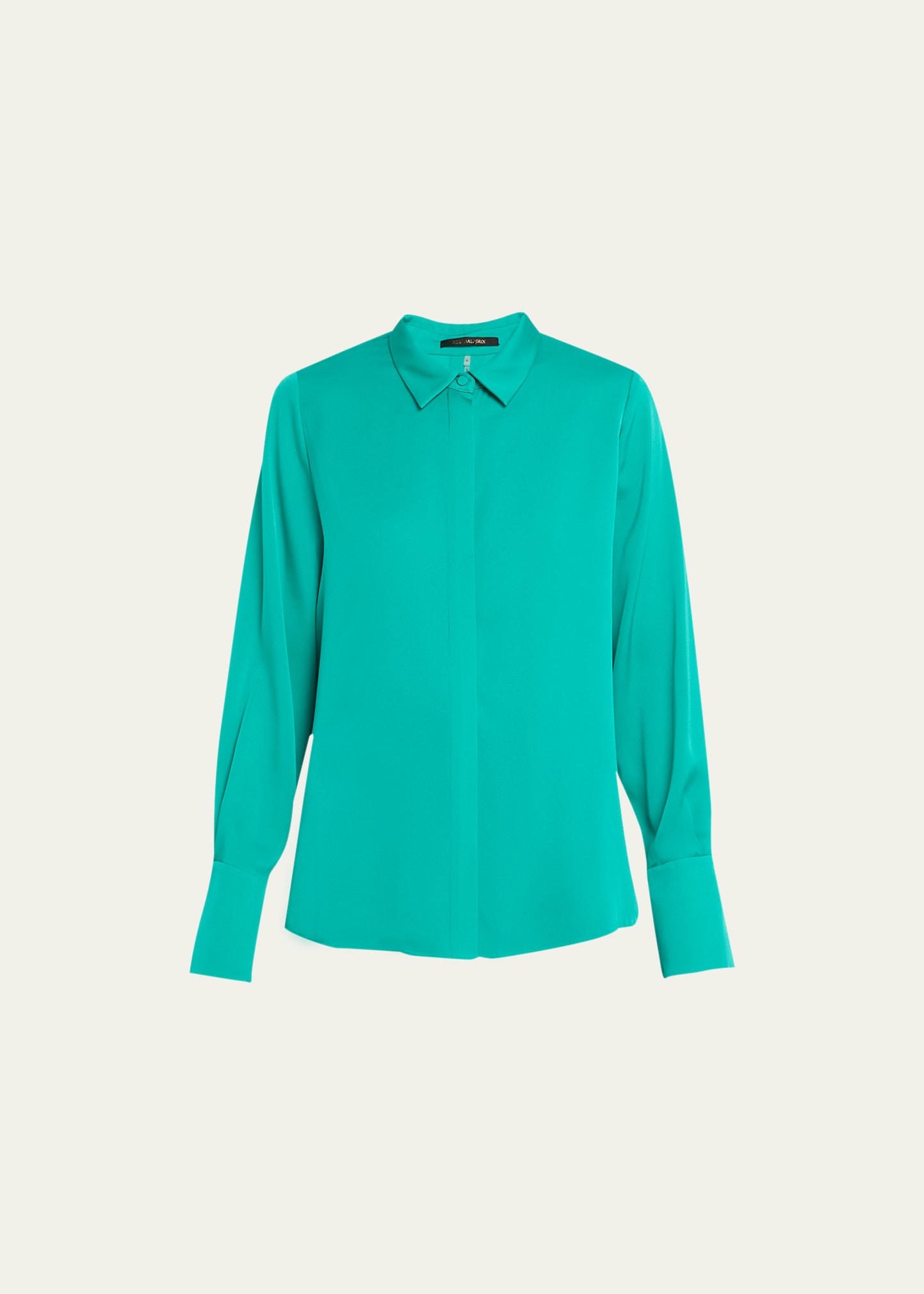 Kobi Halperin Larissa Split-cuff Button-down Blouse In Dark Turquoise