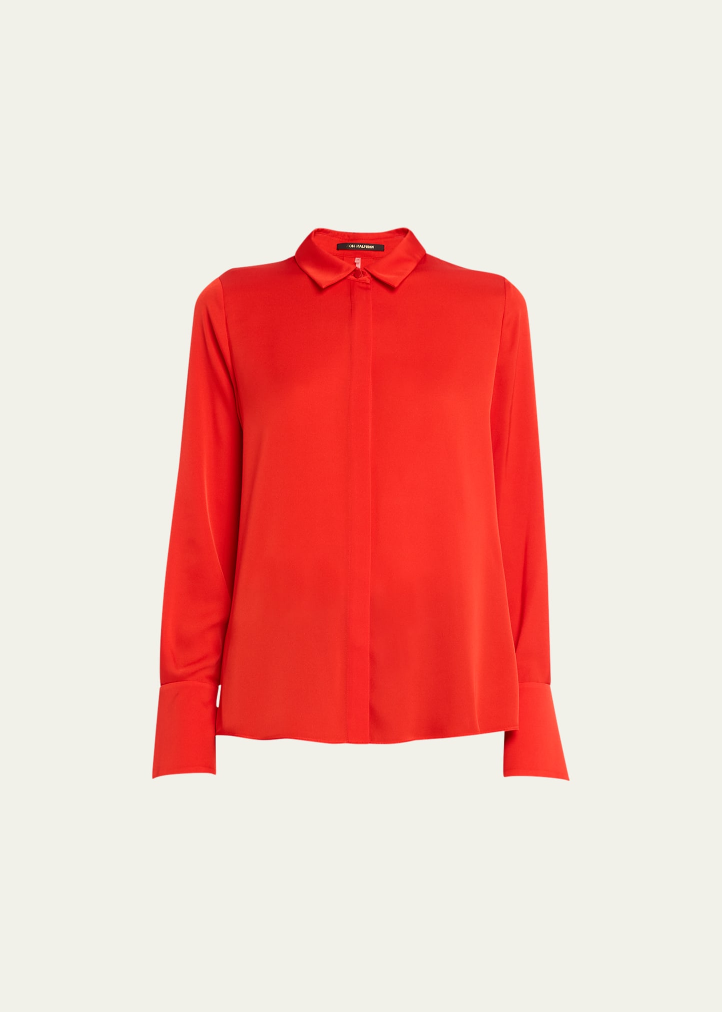 Kobi Halperin Larissa Stretch Silk Blouse In Spice