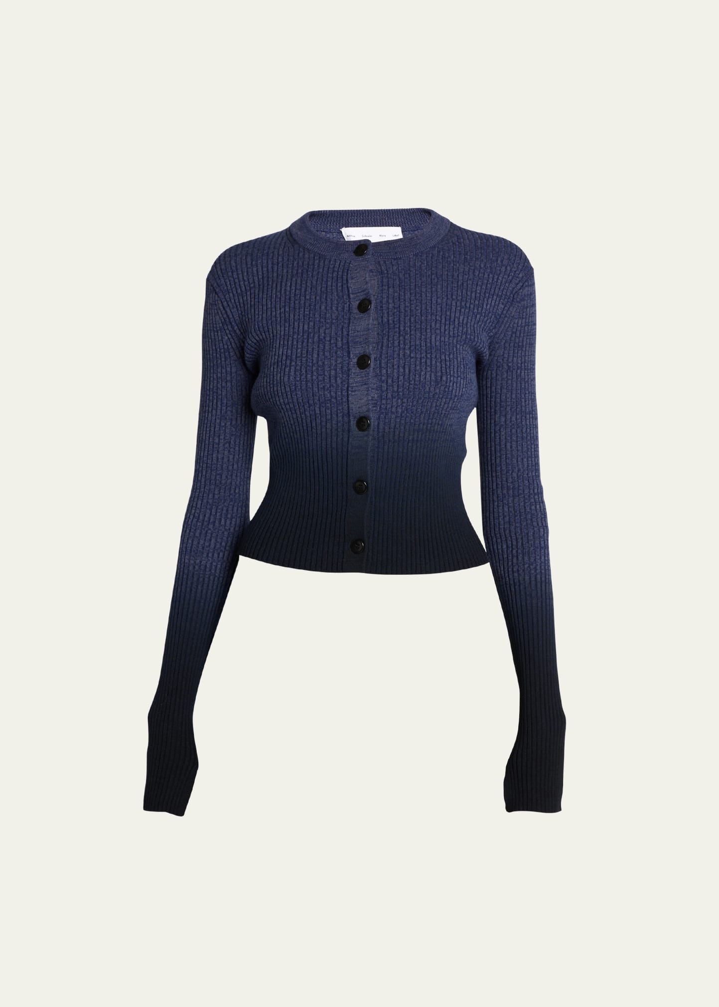 Knit Button-Front Gradient Cardigan
