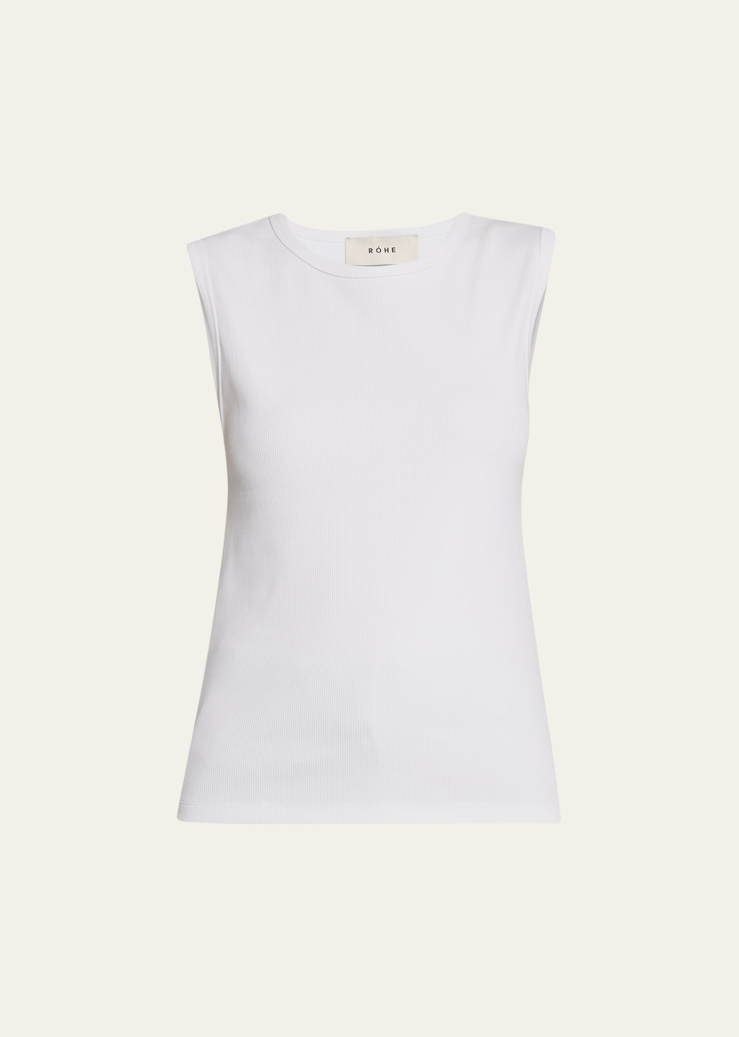 Rohe White Crewneck Tank Top In White