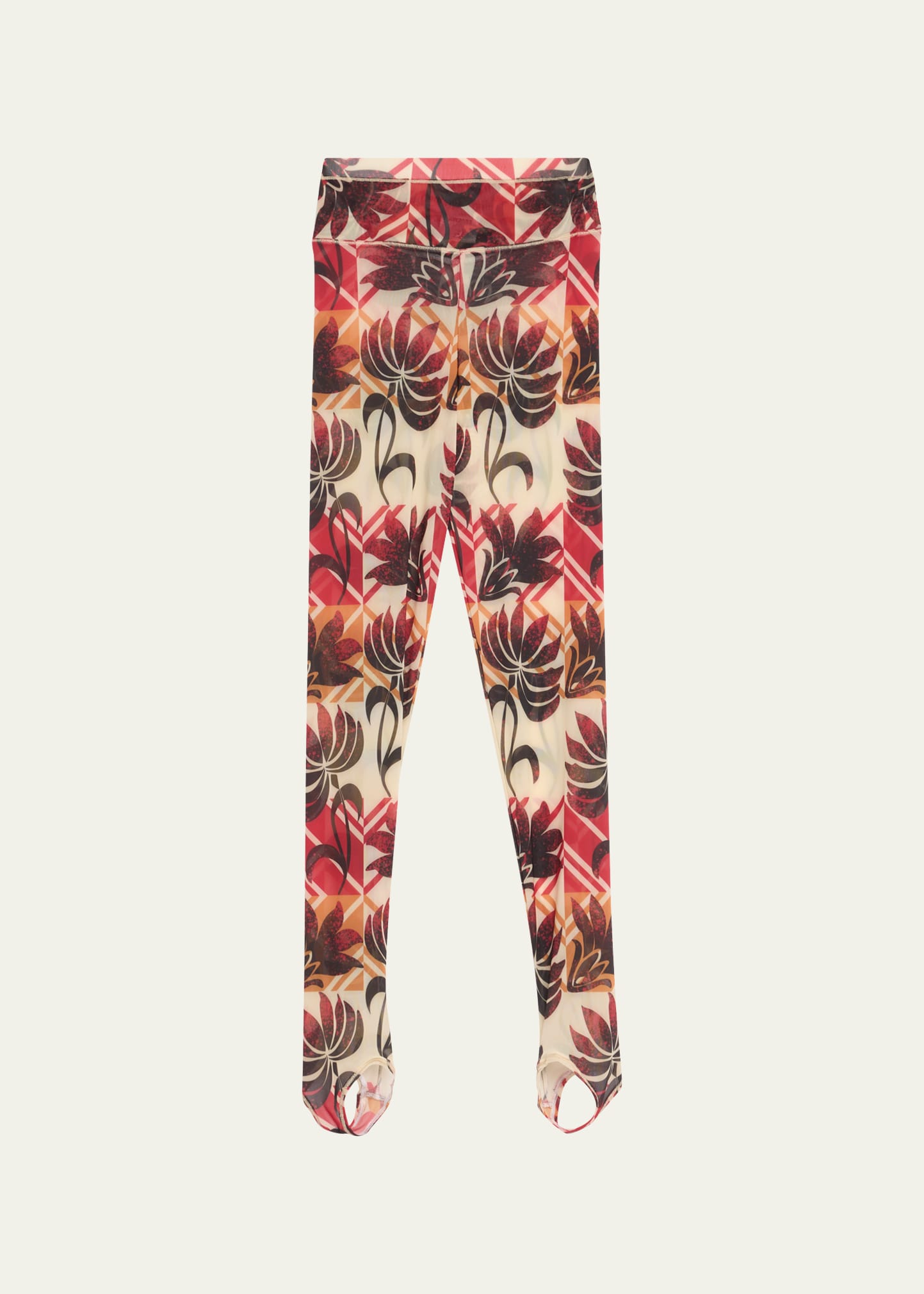 CHOPOVA LOWENA FLOWER GRID MESH STIRRUP LEGGINGS