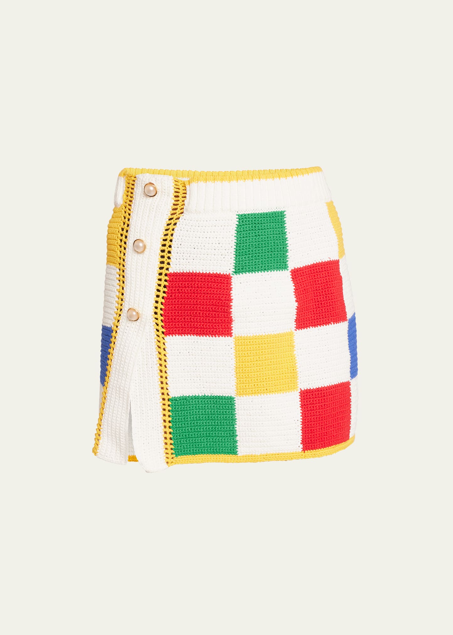 Scuba Square Crochet Mini Skirt