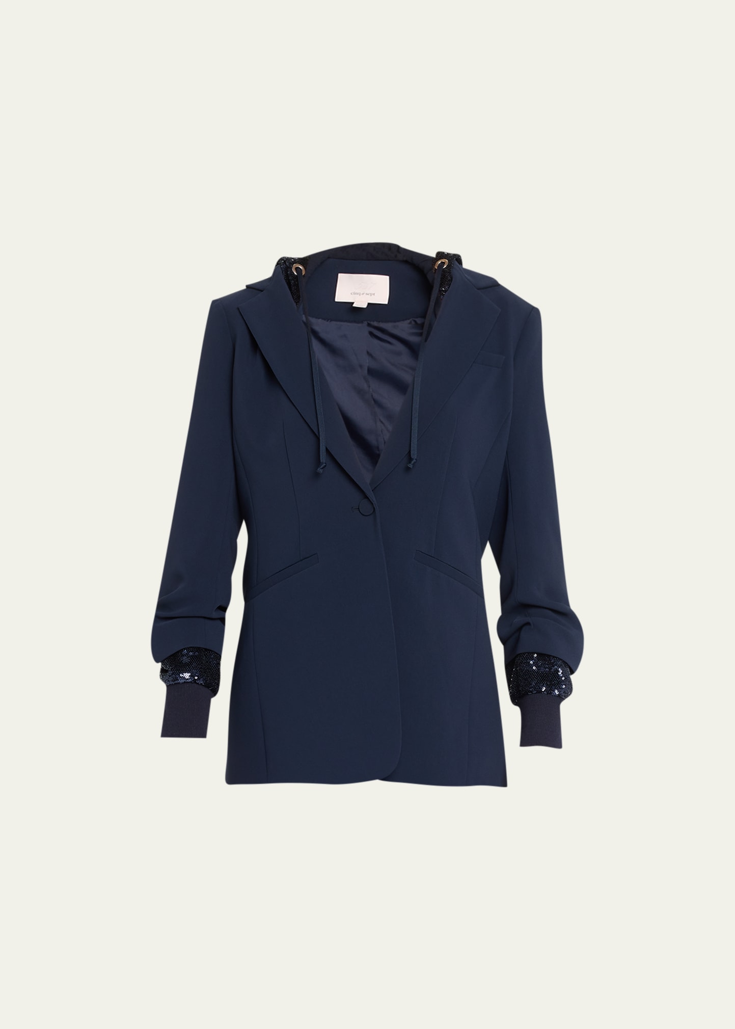 Cinq A Sept Dillon crushed-velvet jacket - Blue