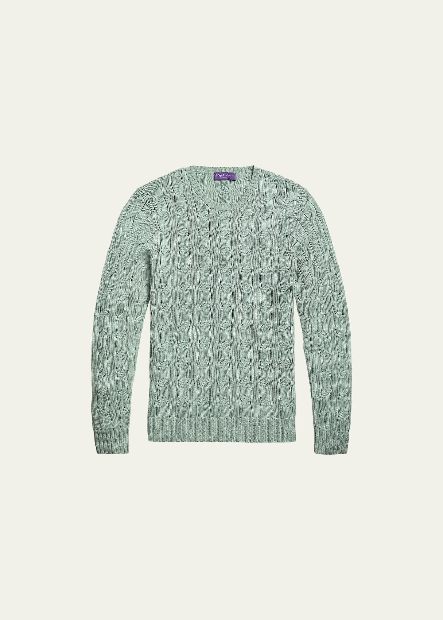 Men's Cashmere Cable Knit Crewneck Sweater