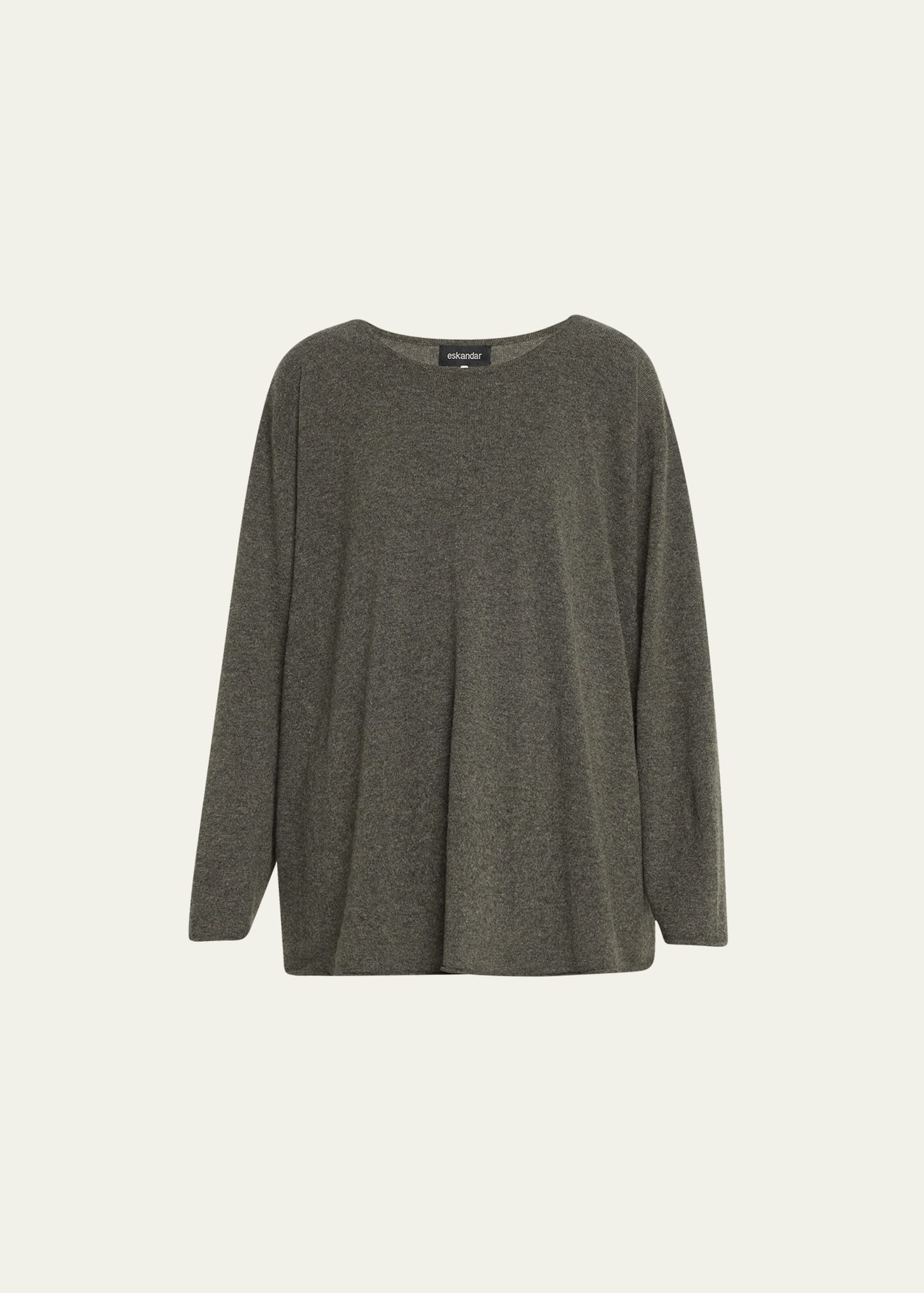 Side-Panelled A-Line Bateau Neck Sweater (Mid Plus)