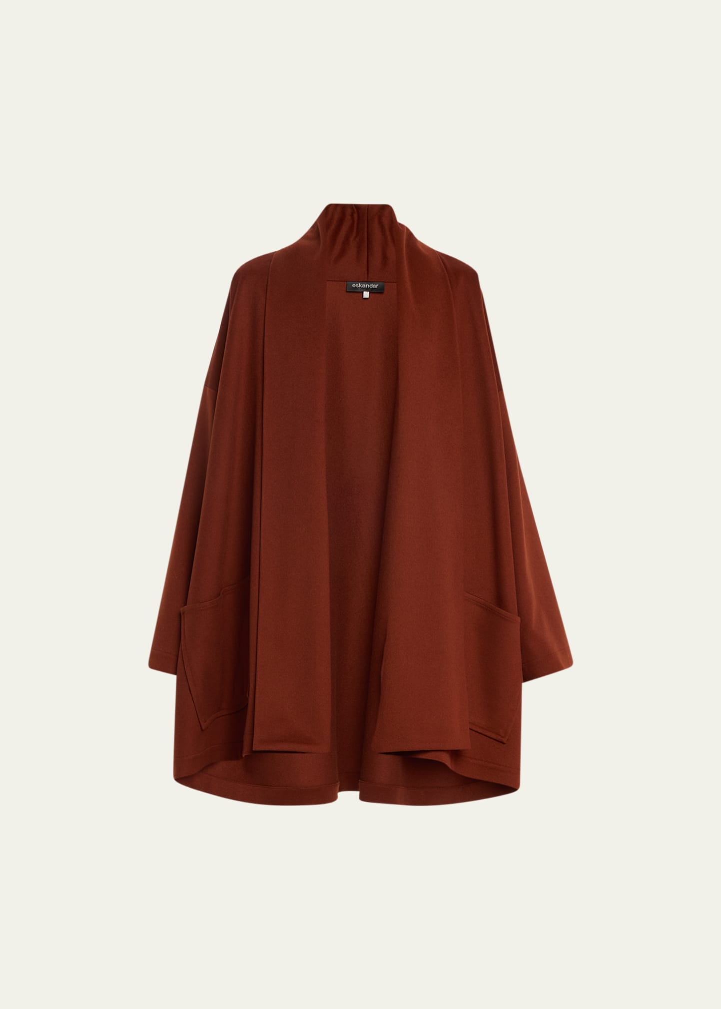 Wide A-Line Shawl Collar Coat (Long Plus Length)