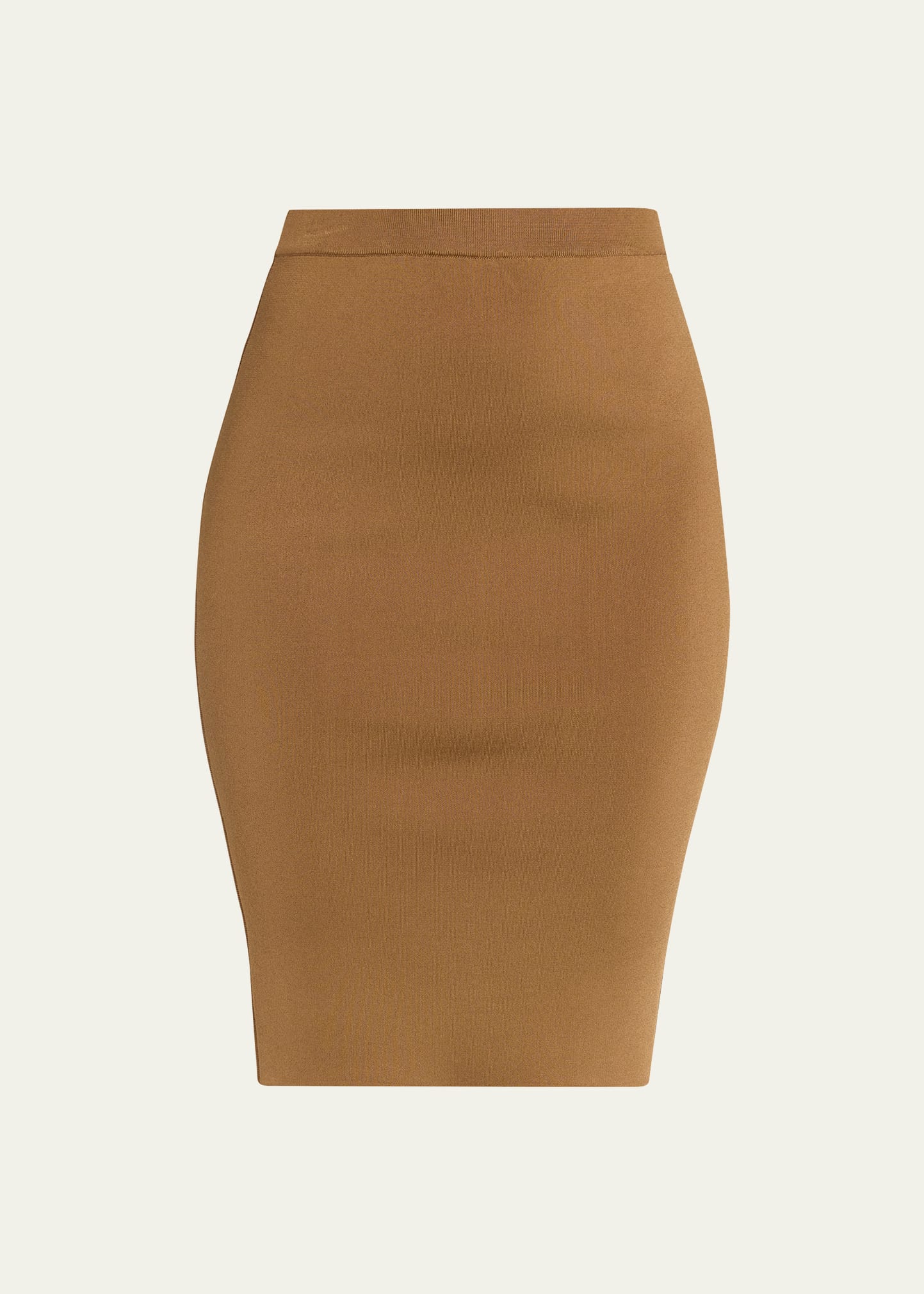 Saint Laurent High-rise Pencil Skirt In Brown