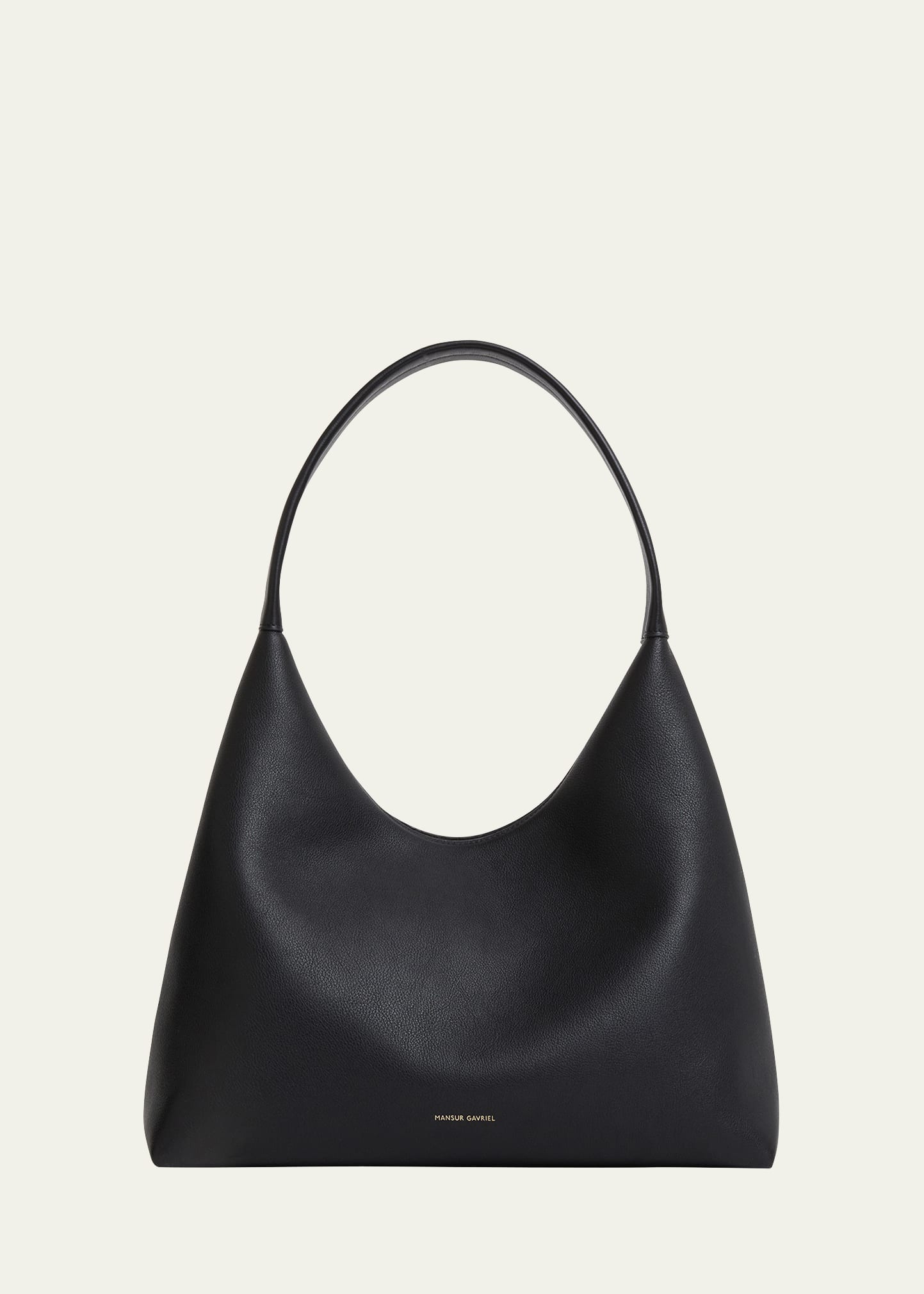 Shop Mansur Gavriel Candy Hobo Bag In Black