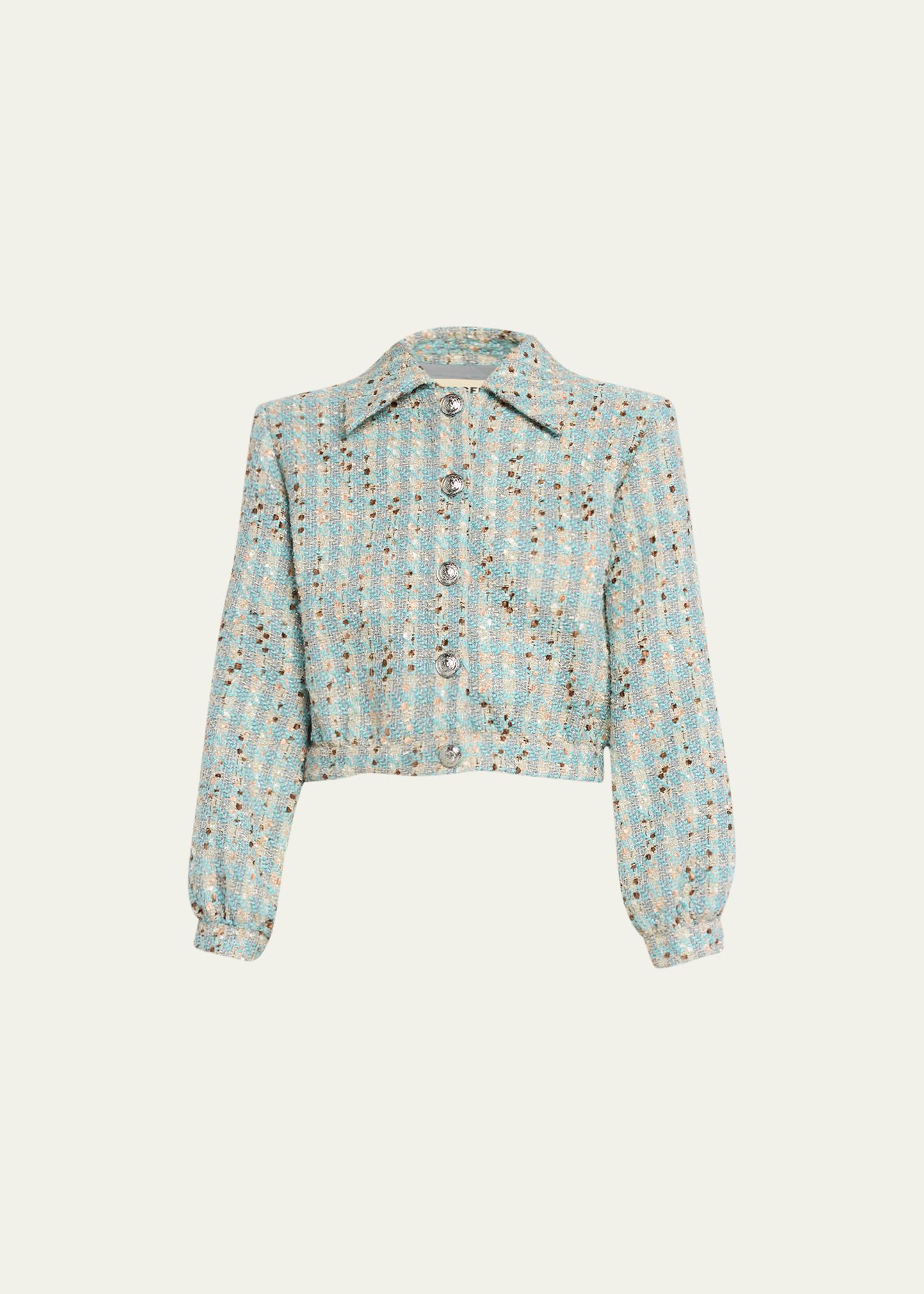 L'agence Bridges Tweed Jacket In Neutralsa